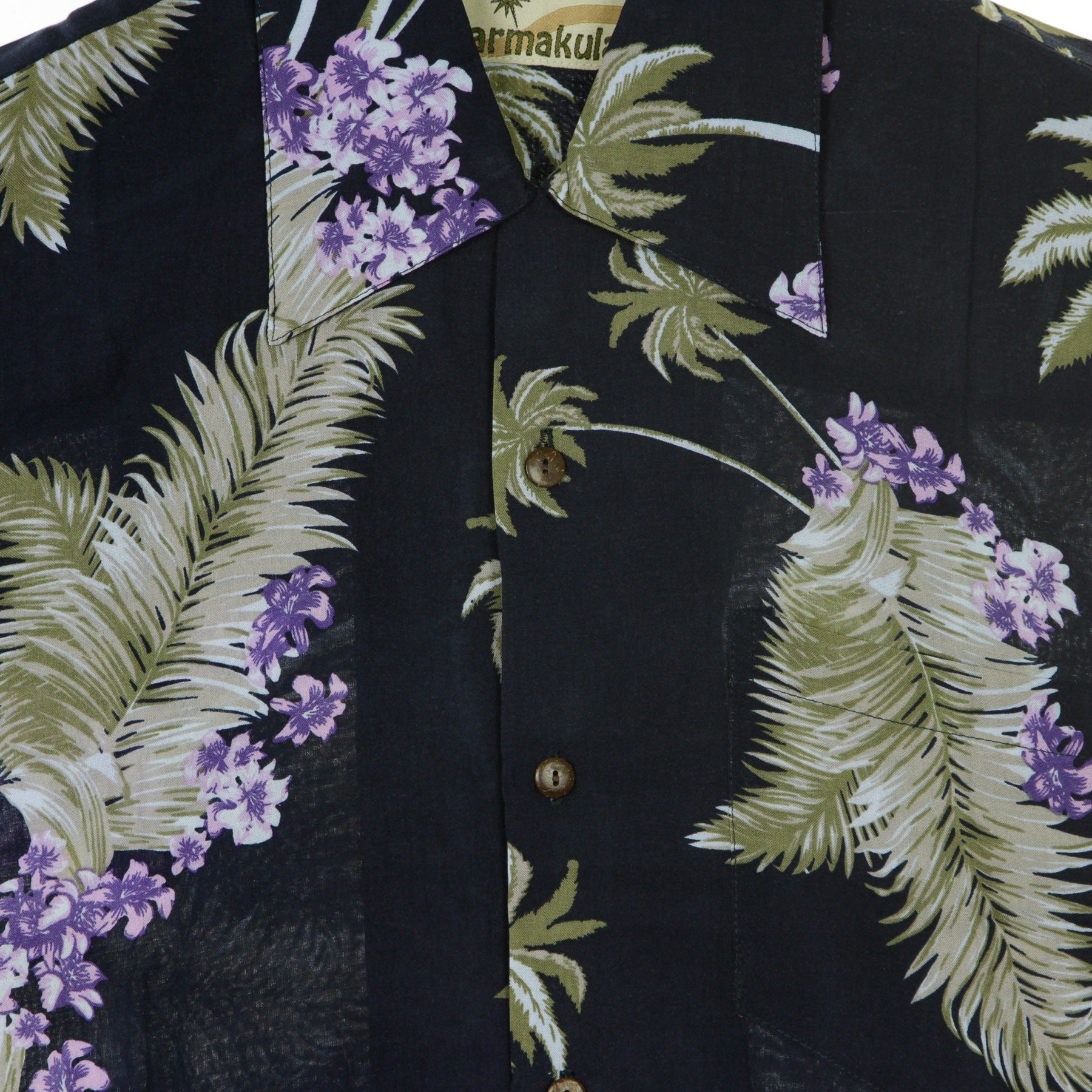 Camicia Manica Corta Uomo Hawaiian Shirt Atlanta Blue