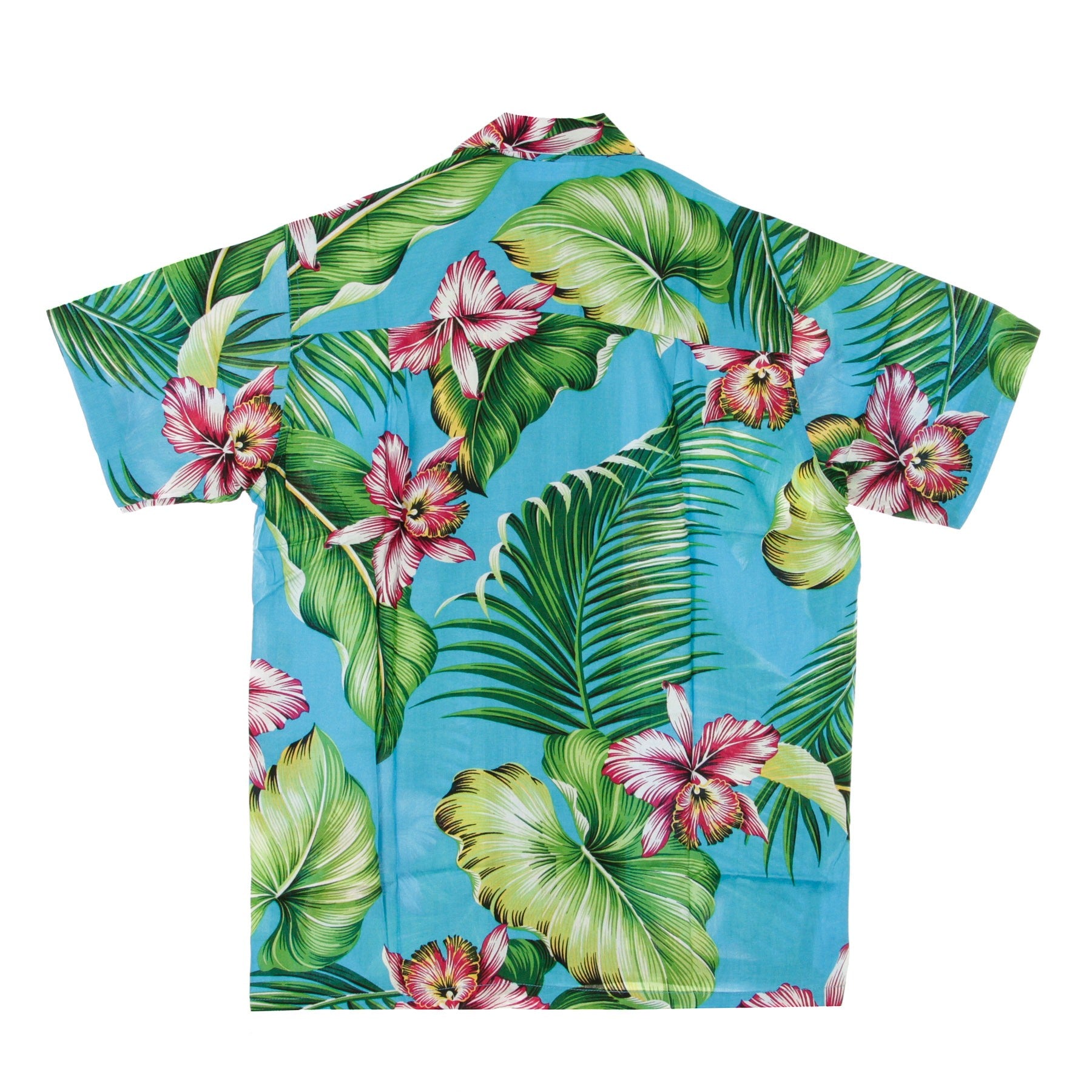 Camicia Manica Corta Uomo Hawaiian Shirt Manoa Turquoise