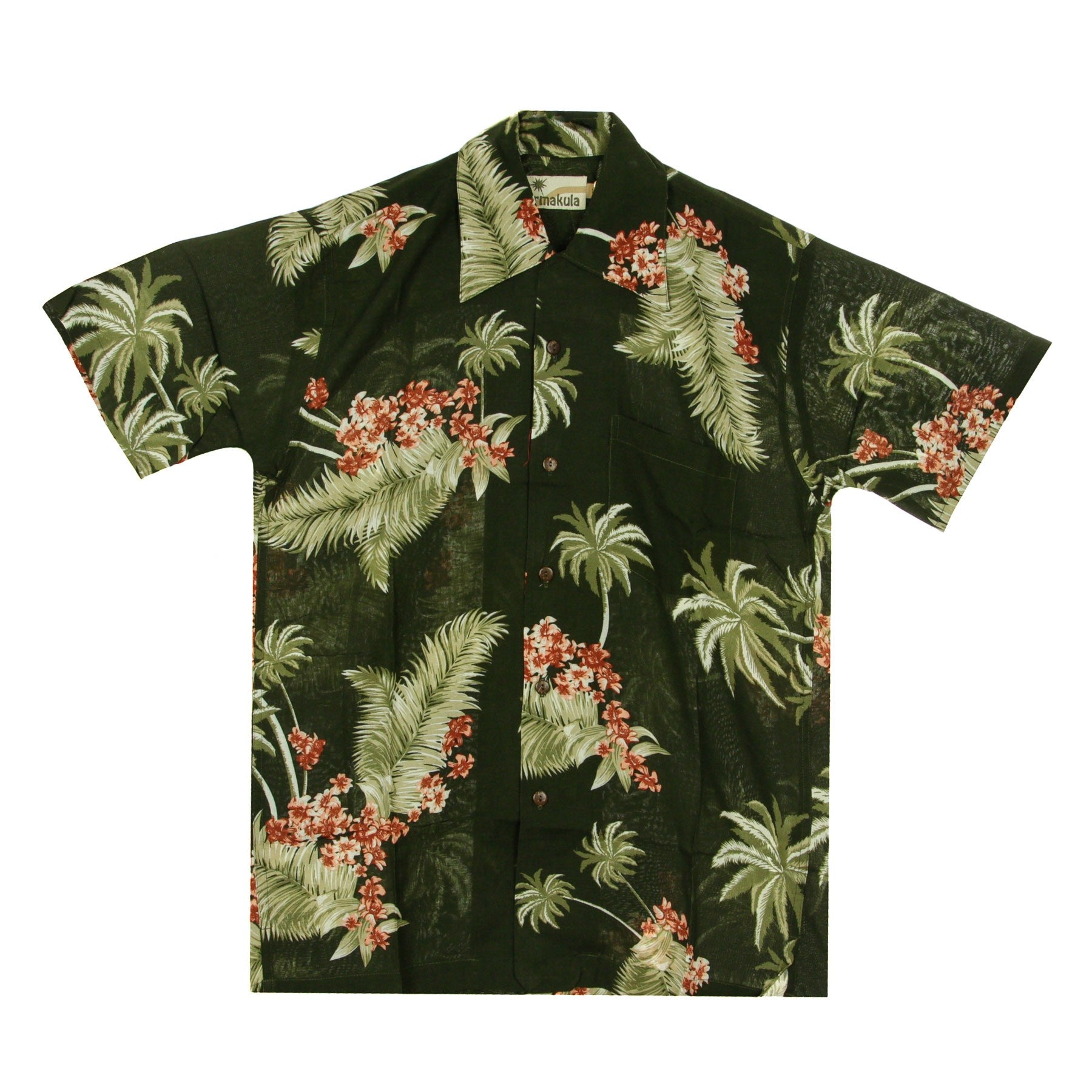 Men's Short Sleeve Shirt Hawaiian Shirt Atlanta Khaki