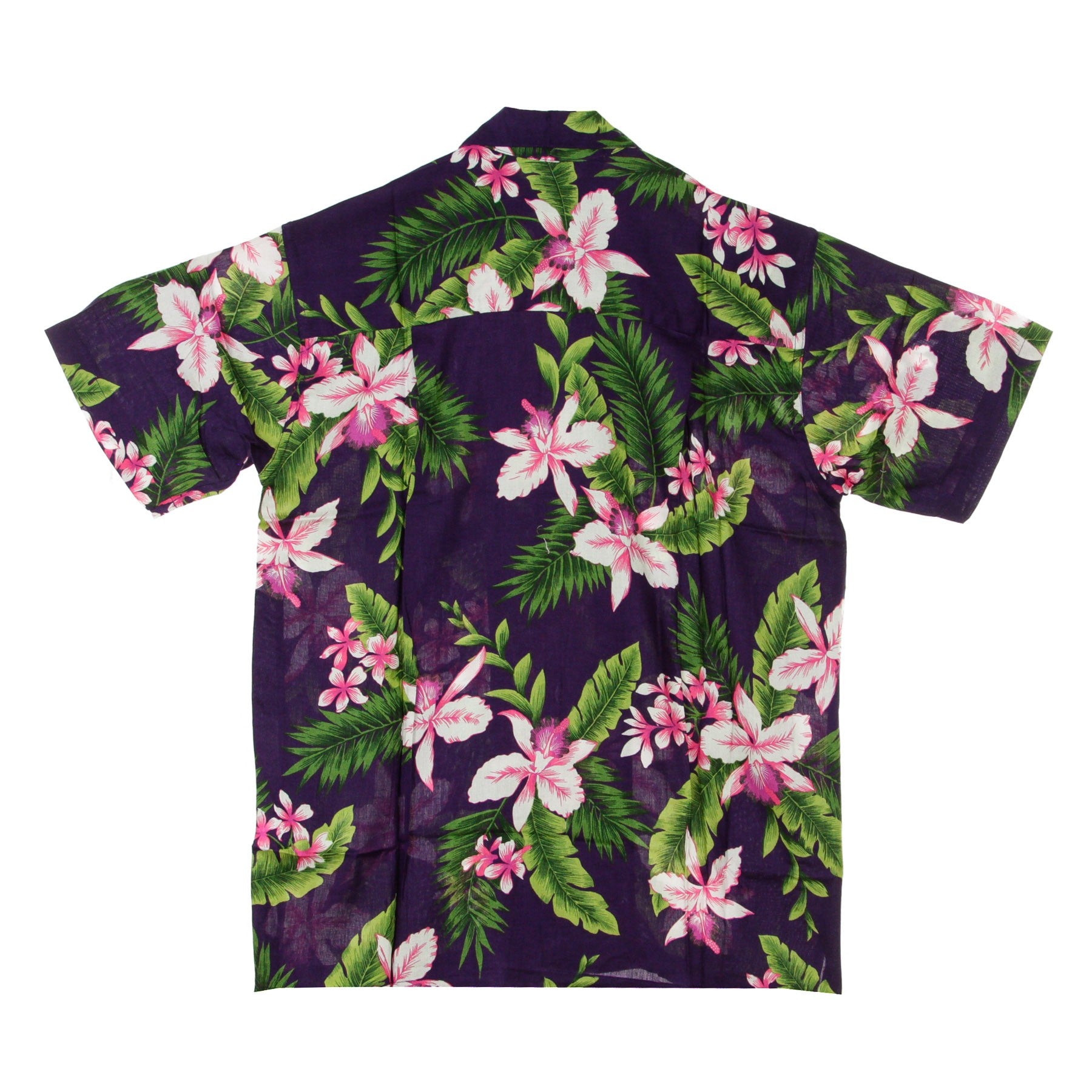 Short Sleeve Men's Hawaiian Shirt Cayo Purple