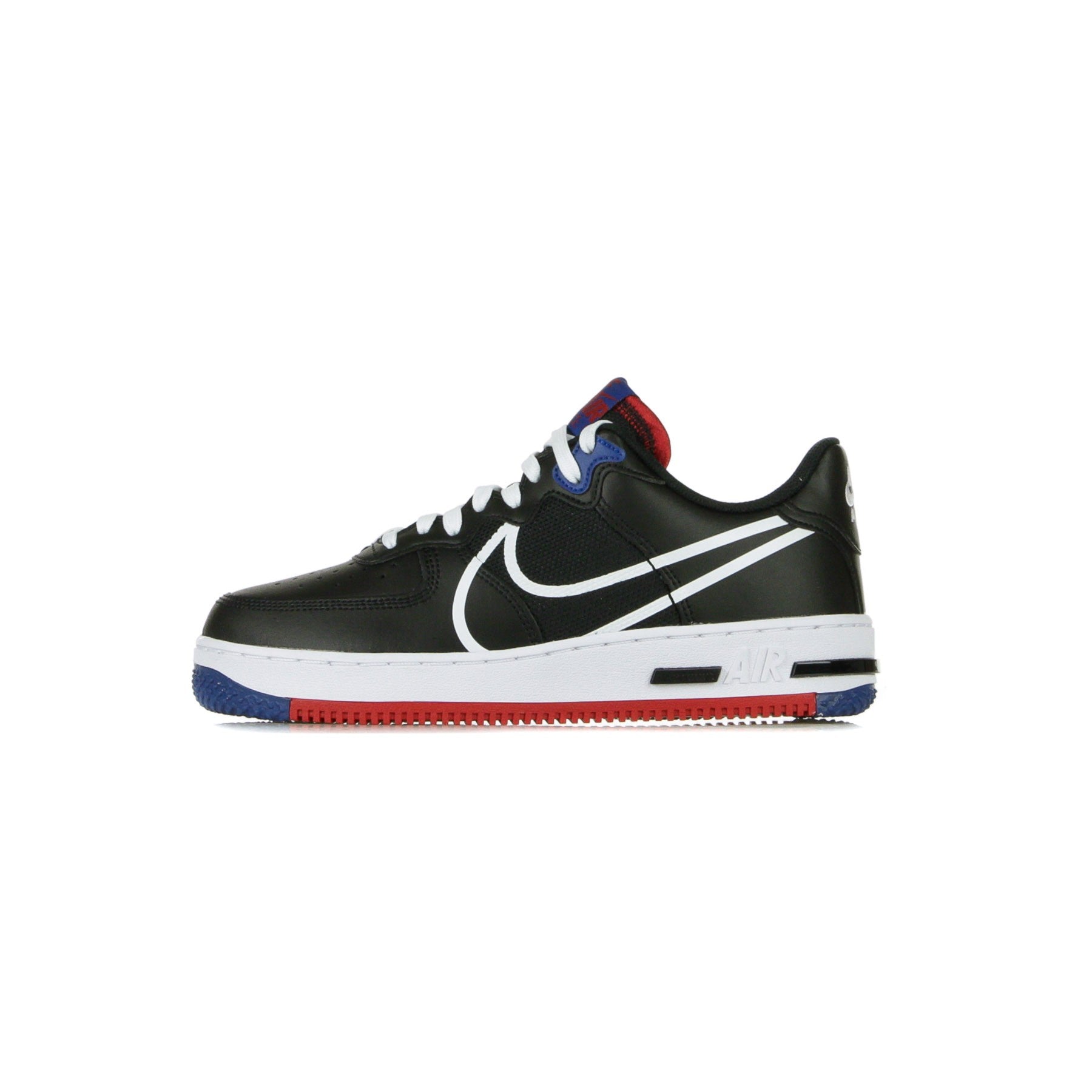 Air Force 1 React Men's Low Shoe Black/white/gym Red/gym Blue