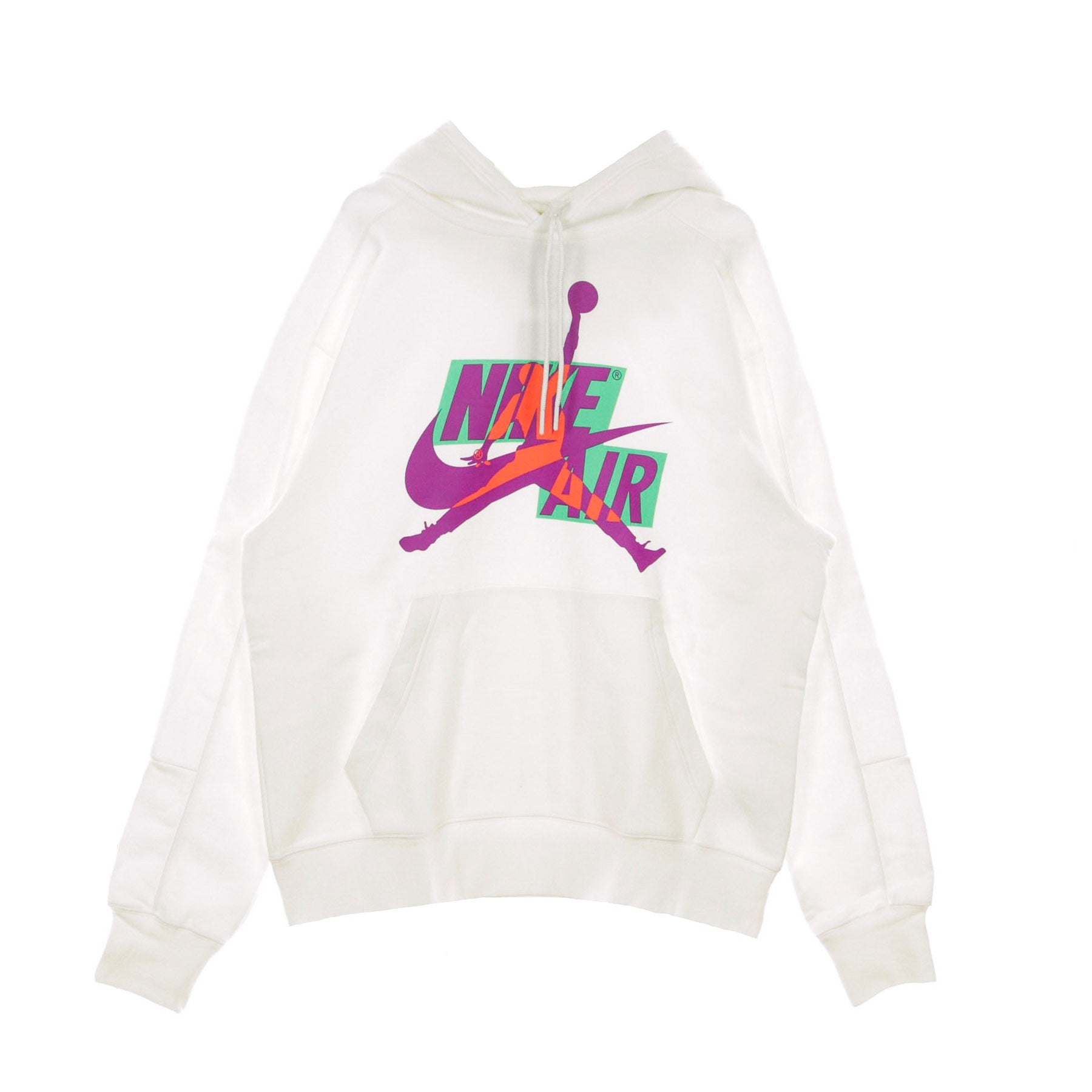 Felpa Cappuccio Uomo Jumpman Classics White/white/white