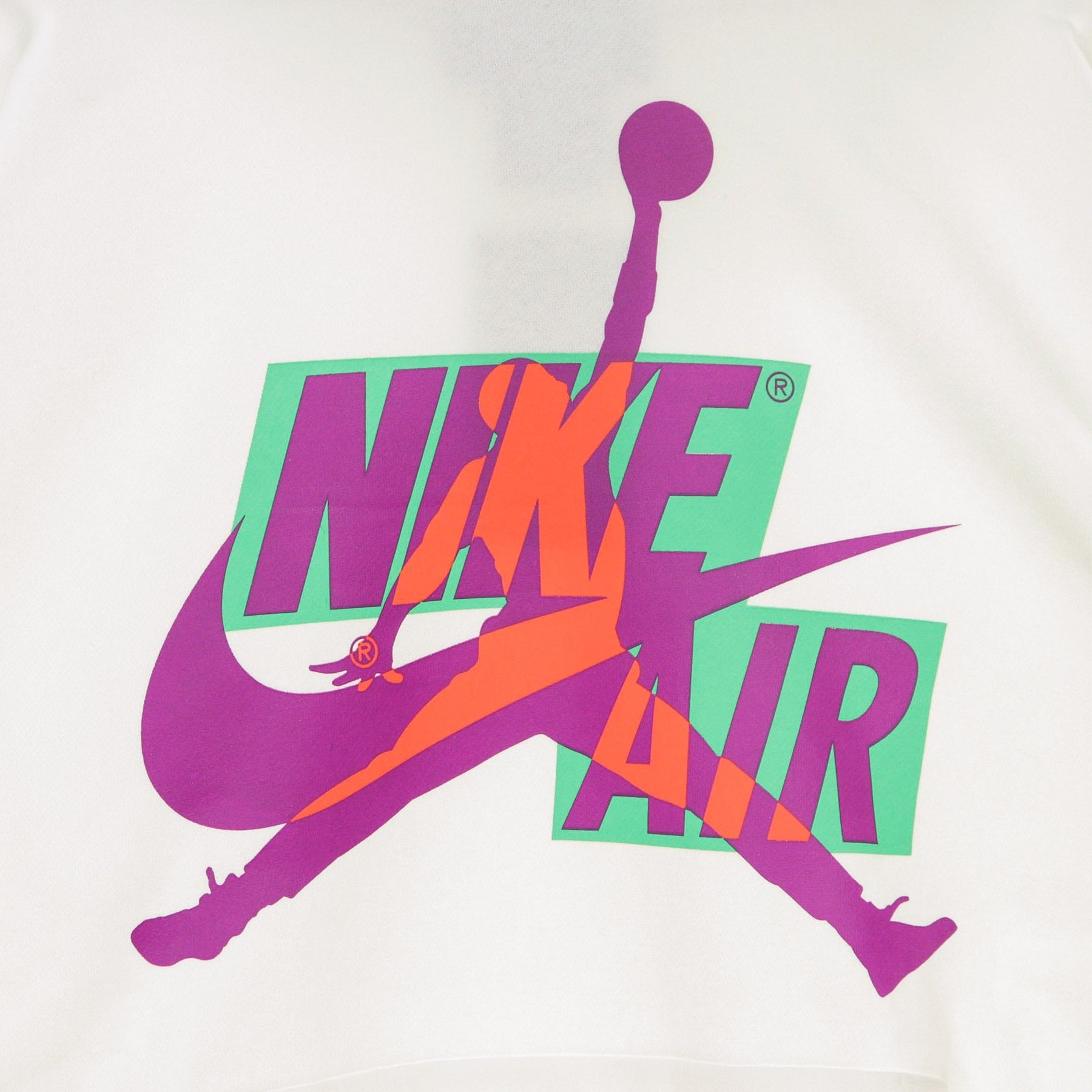 Felpa Cappuccio Uomo Jumpman Classics White/white/white