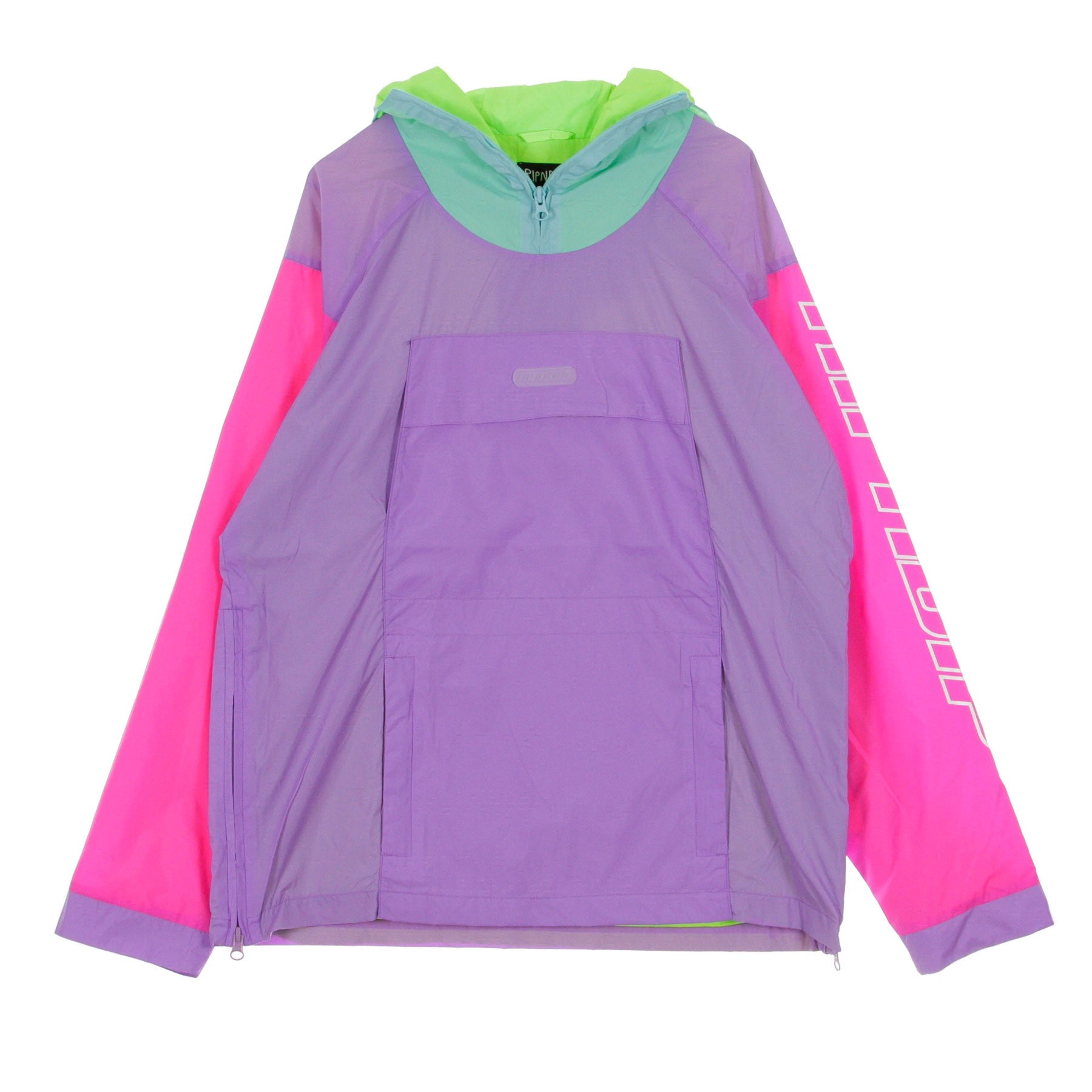 Ripndip, Giacca A Vento Infilabile Uomo Flo-res Color Block, Multi