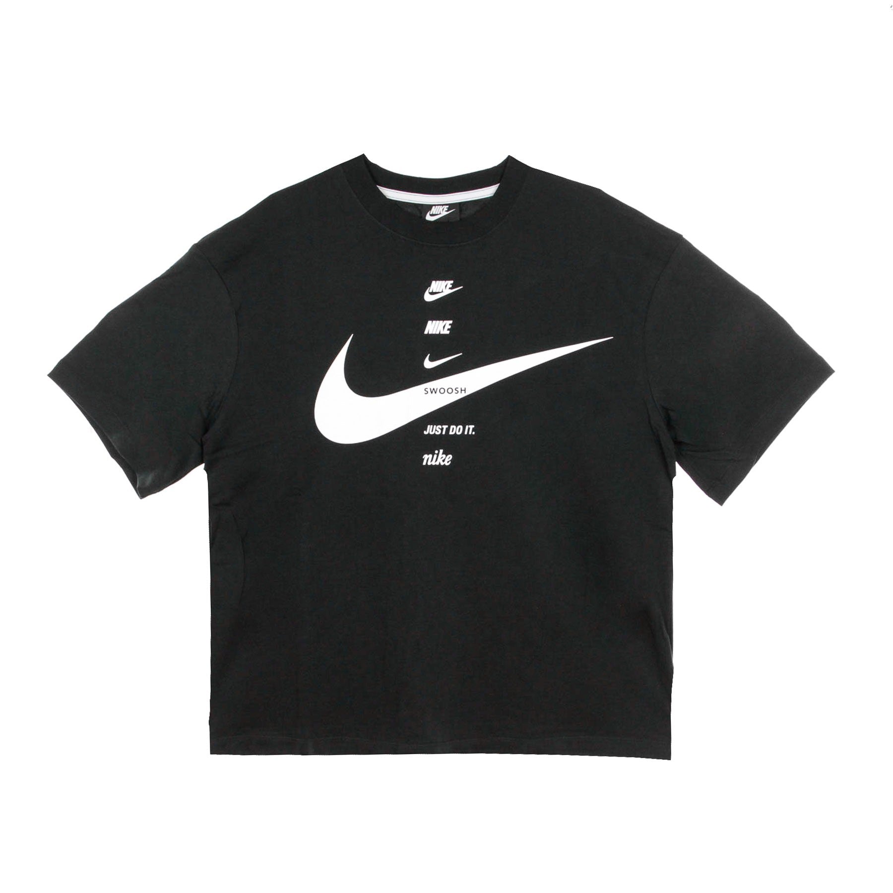 Nike, Maglietta Donna Swoosh Top, Black/white