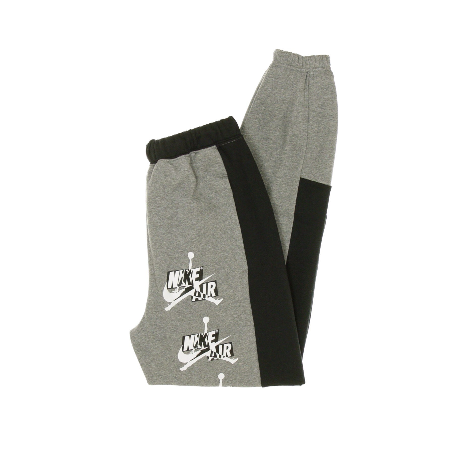 Jordan, Pantalone Tuta Felpato Uomo Jumpman Classics, Carbon Heather/black