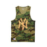 New Era, Canotta Uomo Mlb Camo Tank Neyyan, Woodland Camo/neon Orange