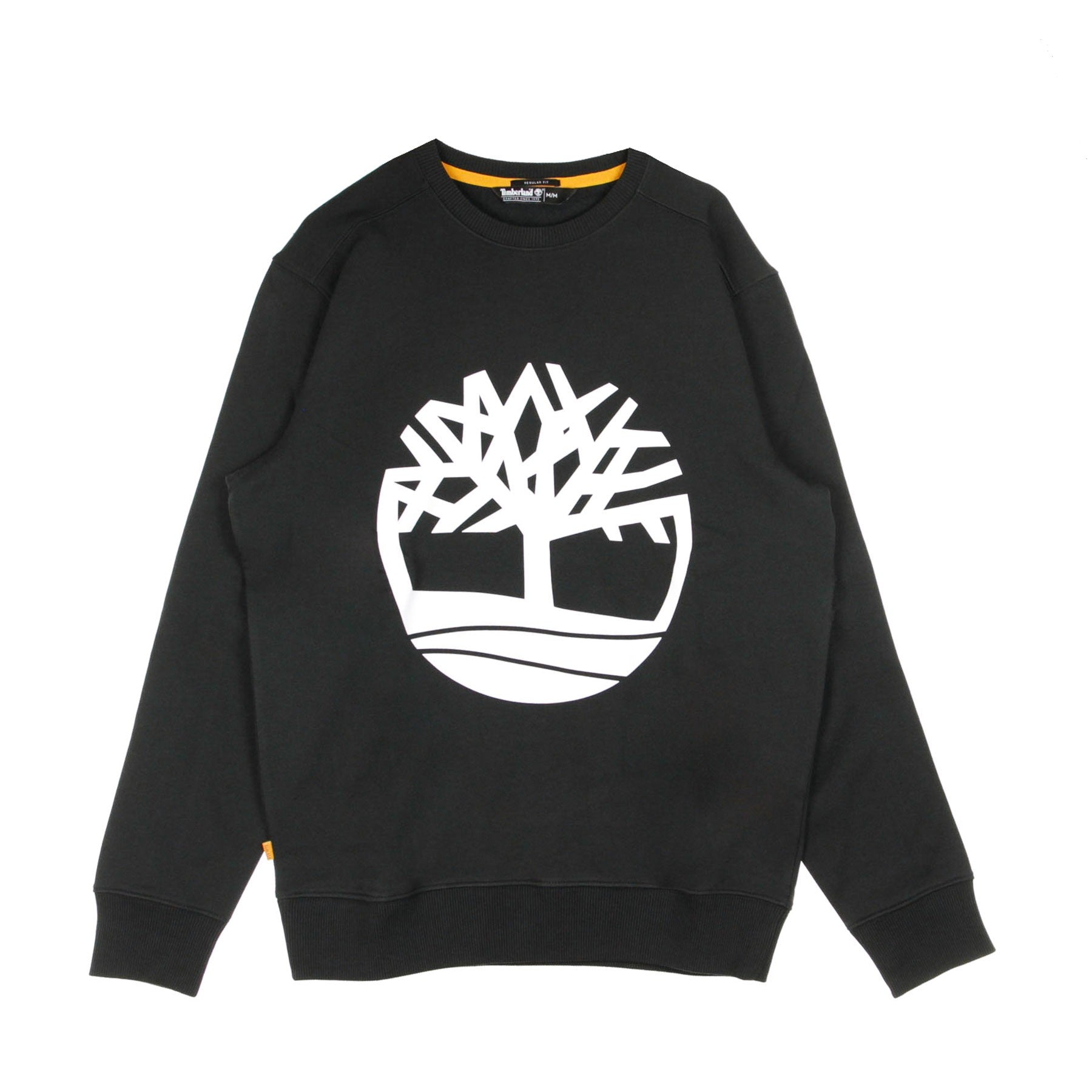 Timberland, Felpa Girocollo Uomo Core Logo Crewneck Brushback, Black/white