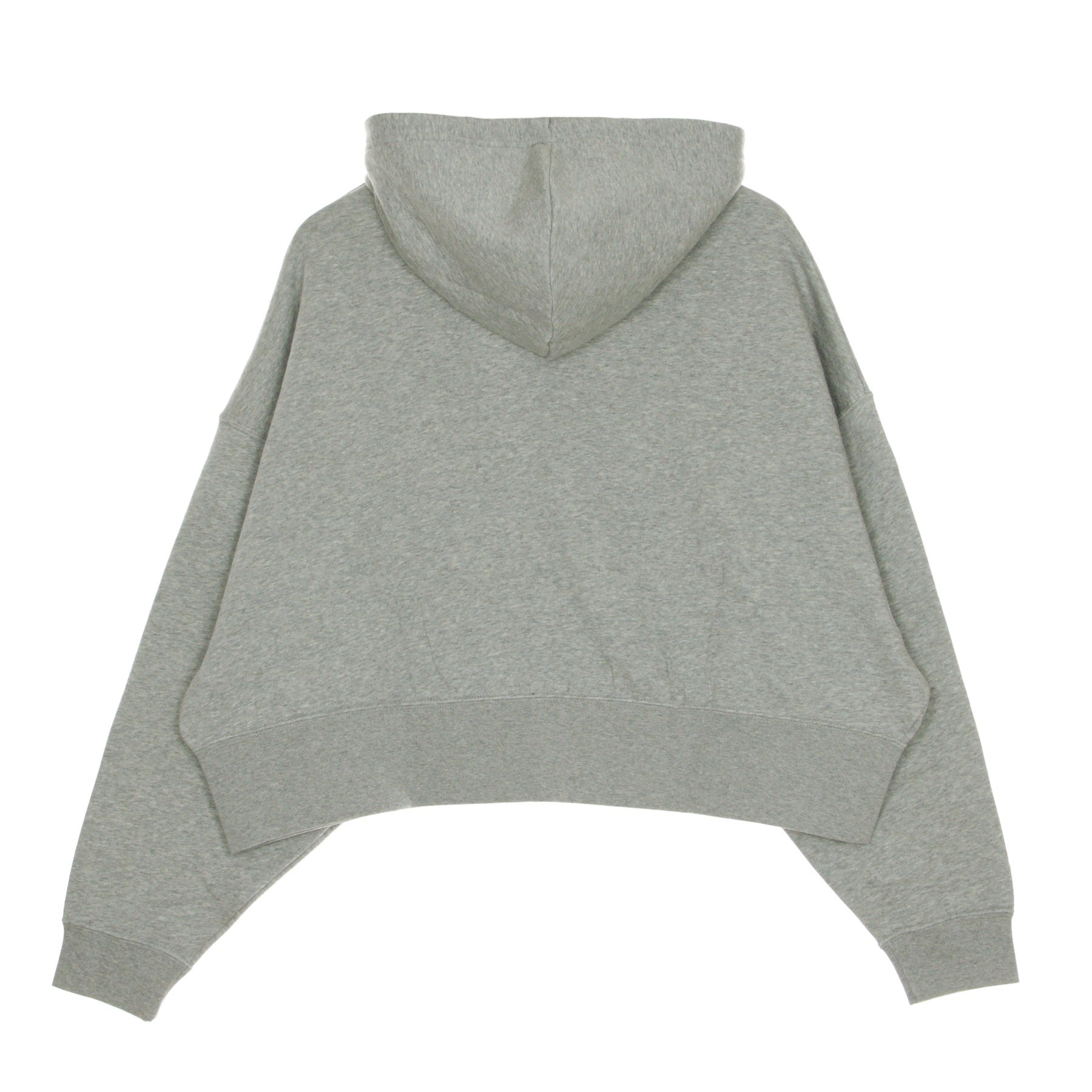 Nike, Felpa Cappuccio Corta Donna Sportswear Essential, Dk Grey Heather/white