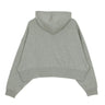 Nike, Felpa Cappuccio Corta Donna Sportswear Essential, Dk Grey Heather/white