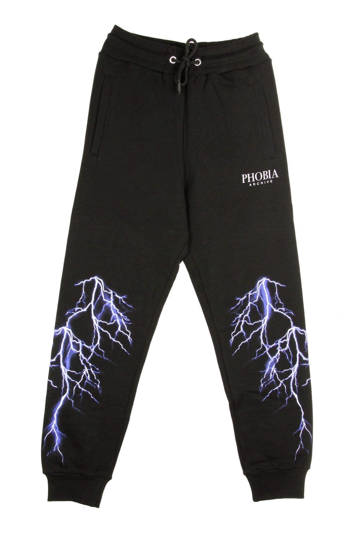 Phobia, Pantalone Tuta Leggero Uomo Blue Lightning Pants, Black/blue