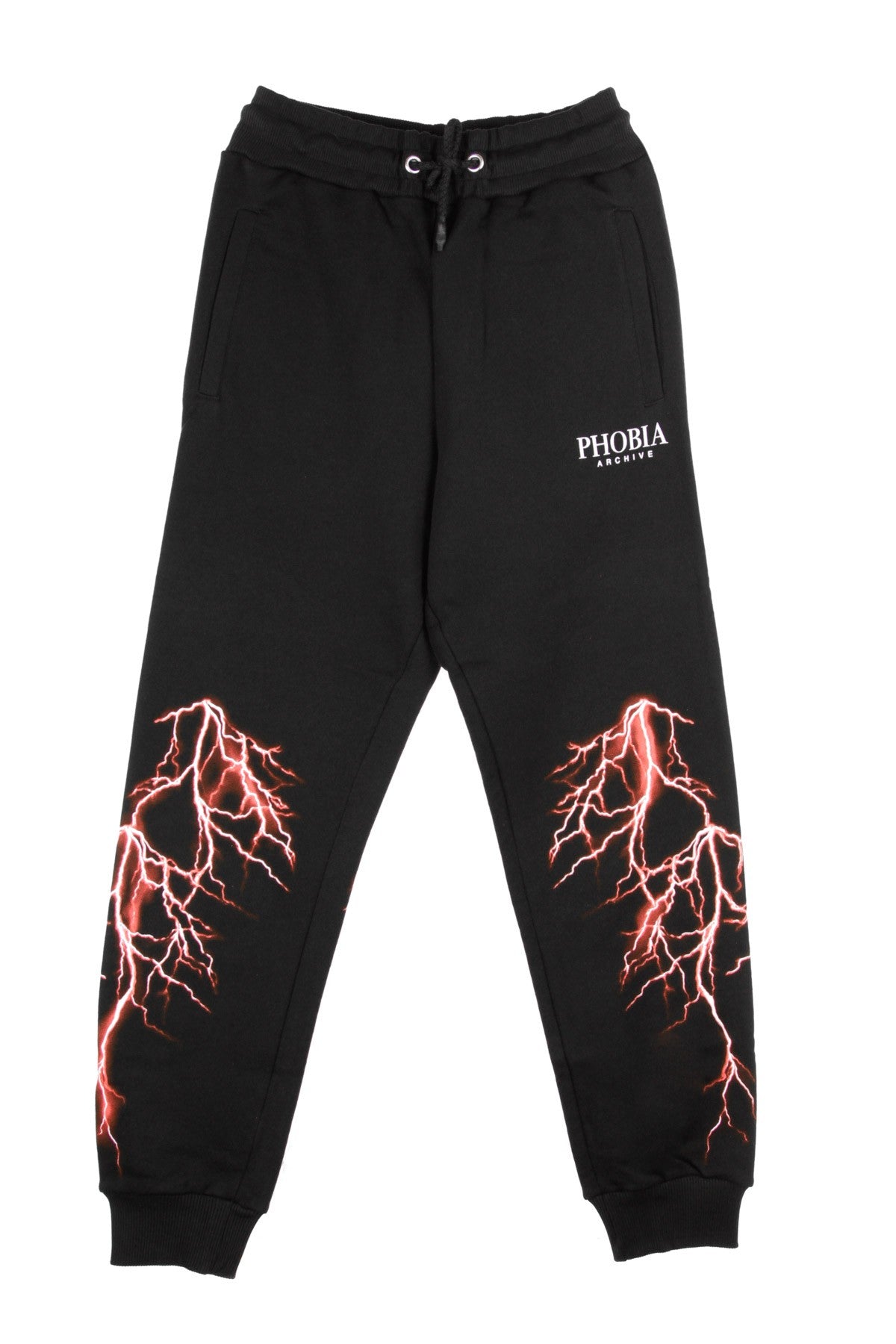 Phobia, Pantalone Tuta Leggero Uomo Red Lightning Pants, Black/red