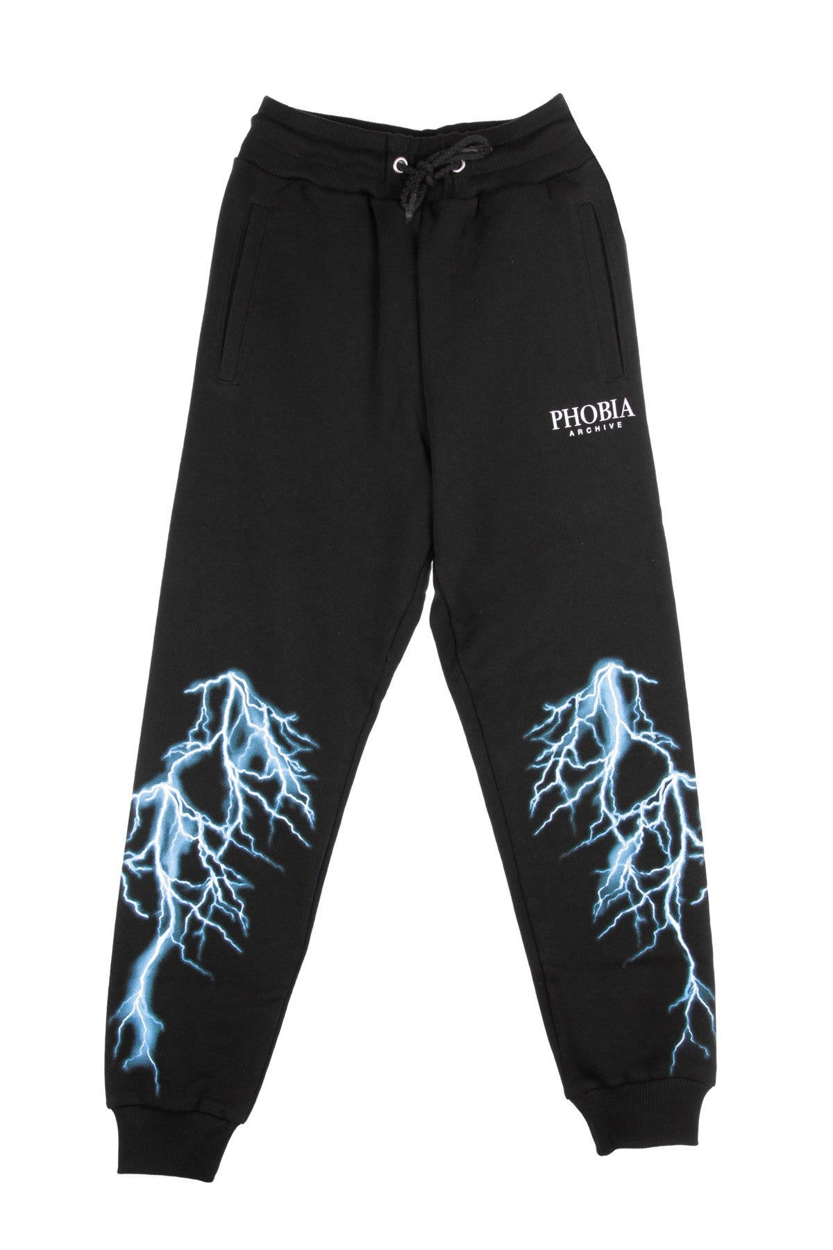 Phobia, Pantalone Tuta Leggero Uomo Light Blue Lightning Pants, Black/light Blue