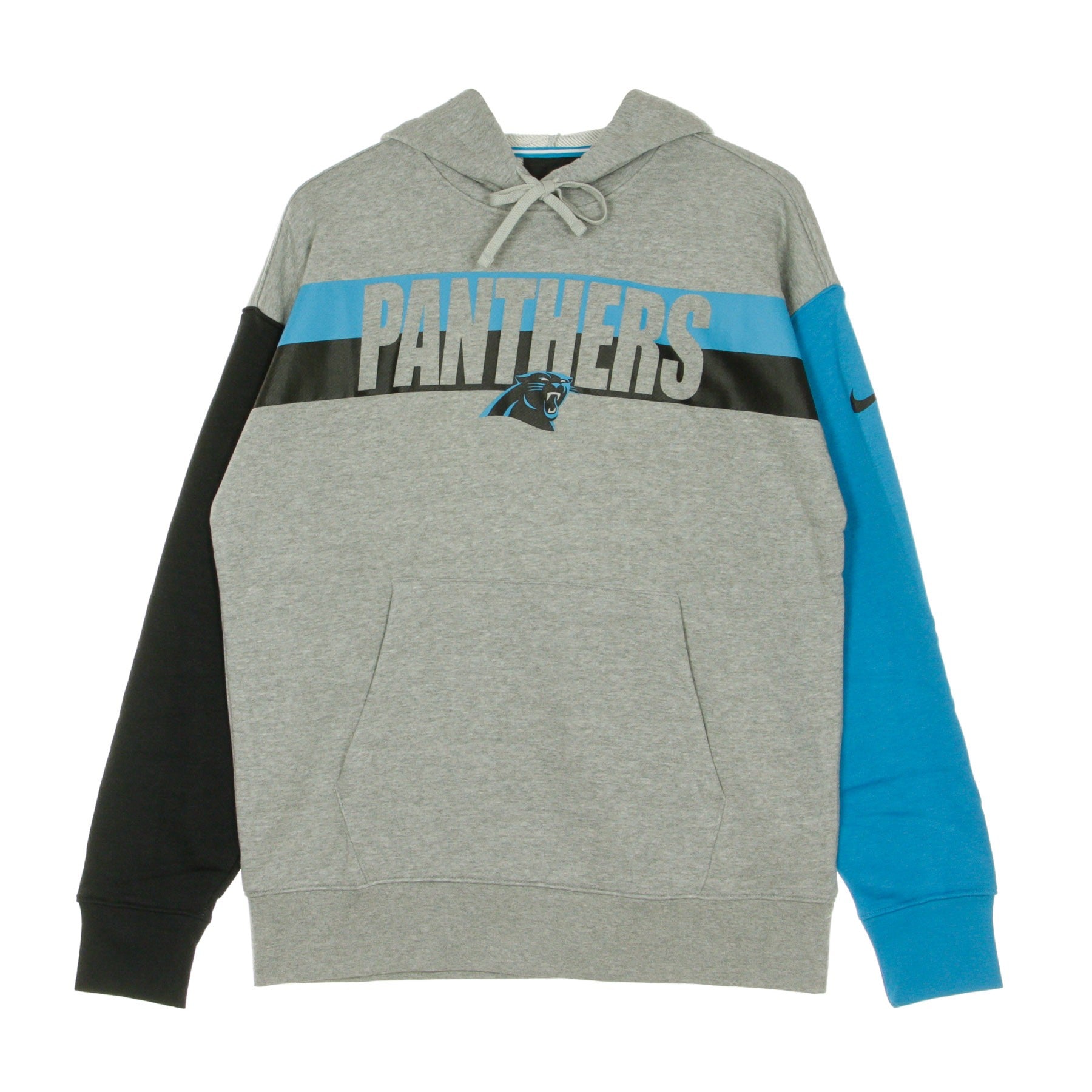 Nike Nfl, Felpa Leggera Cappuccio Uomo Nfl Wordmark Long Sleeve Heritage Hoodie Carpan, Heather Grey/original Team Colors