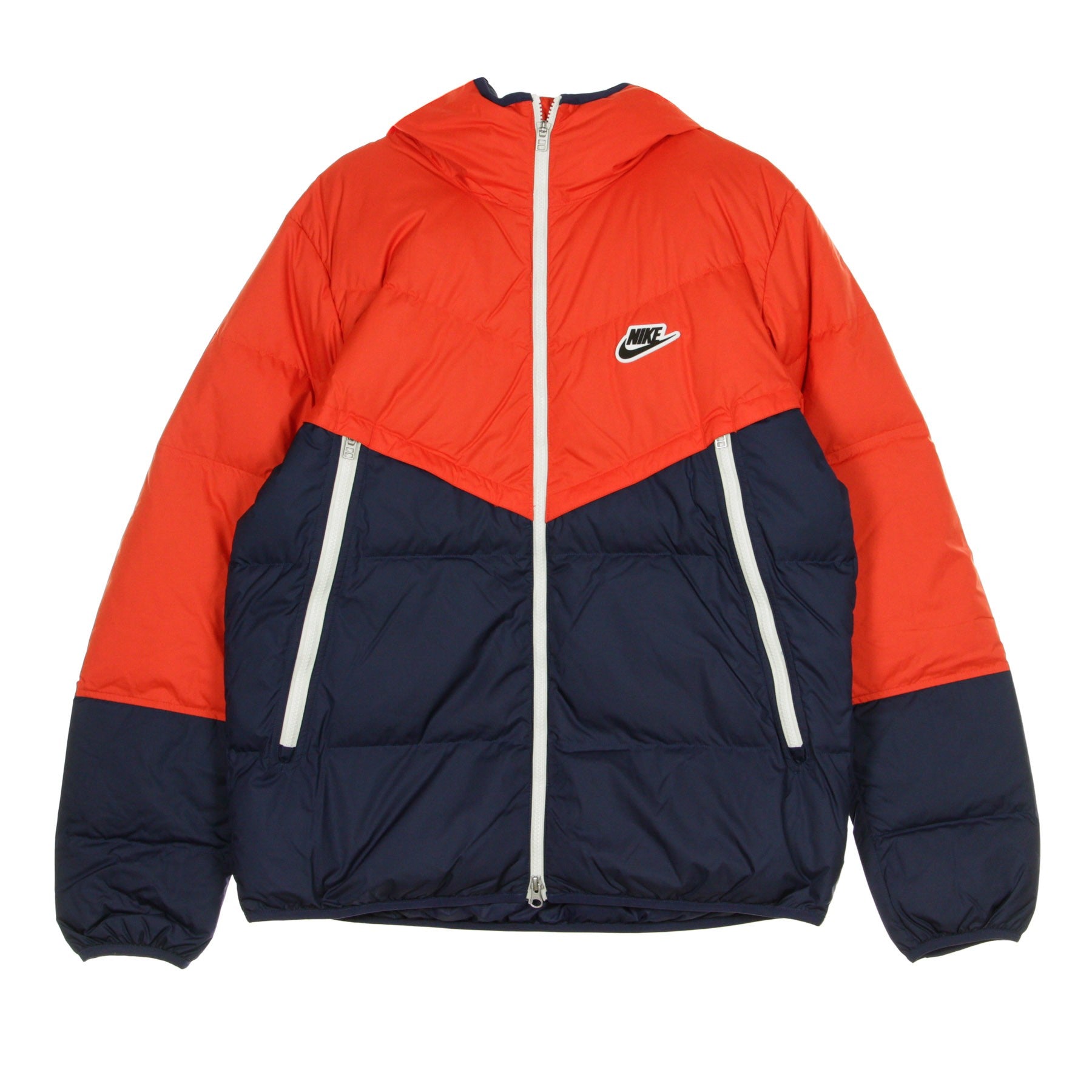 Nike, Piumino Uomo Sportswear Down-fill Windrunner, Chile Red/midnight Navy/black