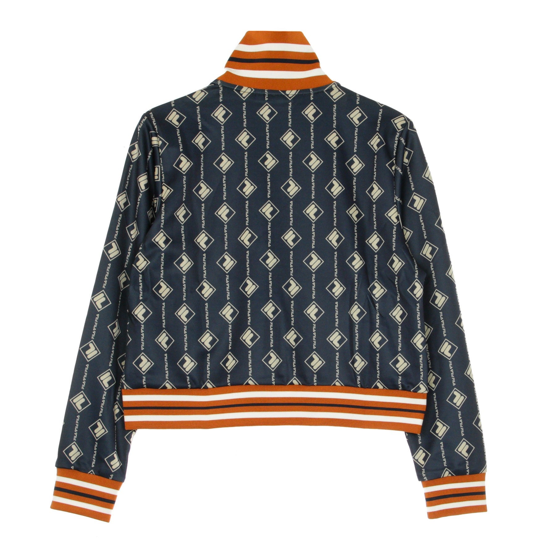 Fila, Giacca Tuta Donna Hamo All Over Print Jacket, Black Iris/cinnamon Stick