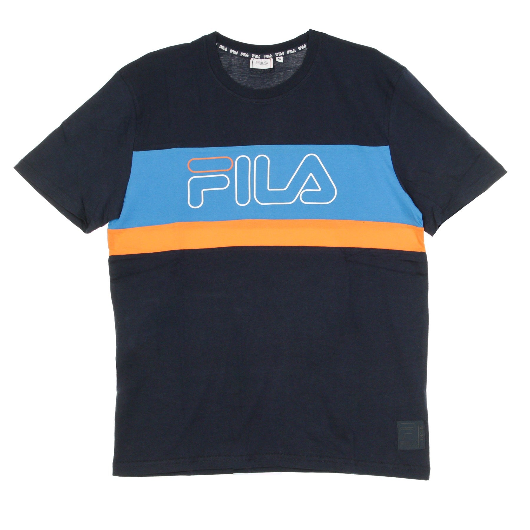 Fila, Maglietta Uomo Laurens Tee, Black Iris/swedish Blue/carrot