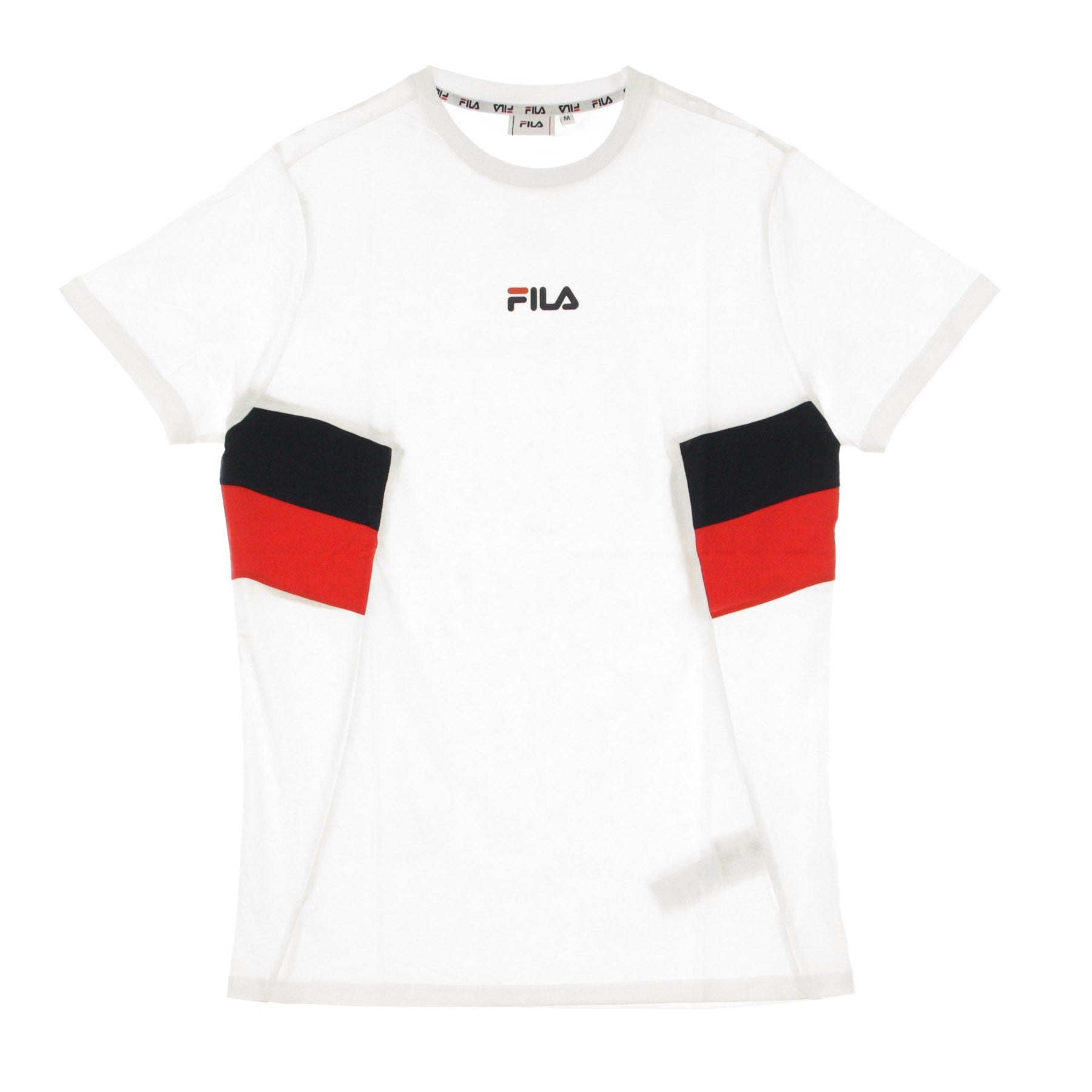 Fila, Maglietta Uomo Barry Tee, Bright White/black Iris/true Red