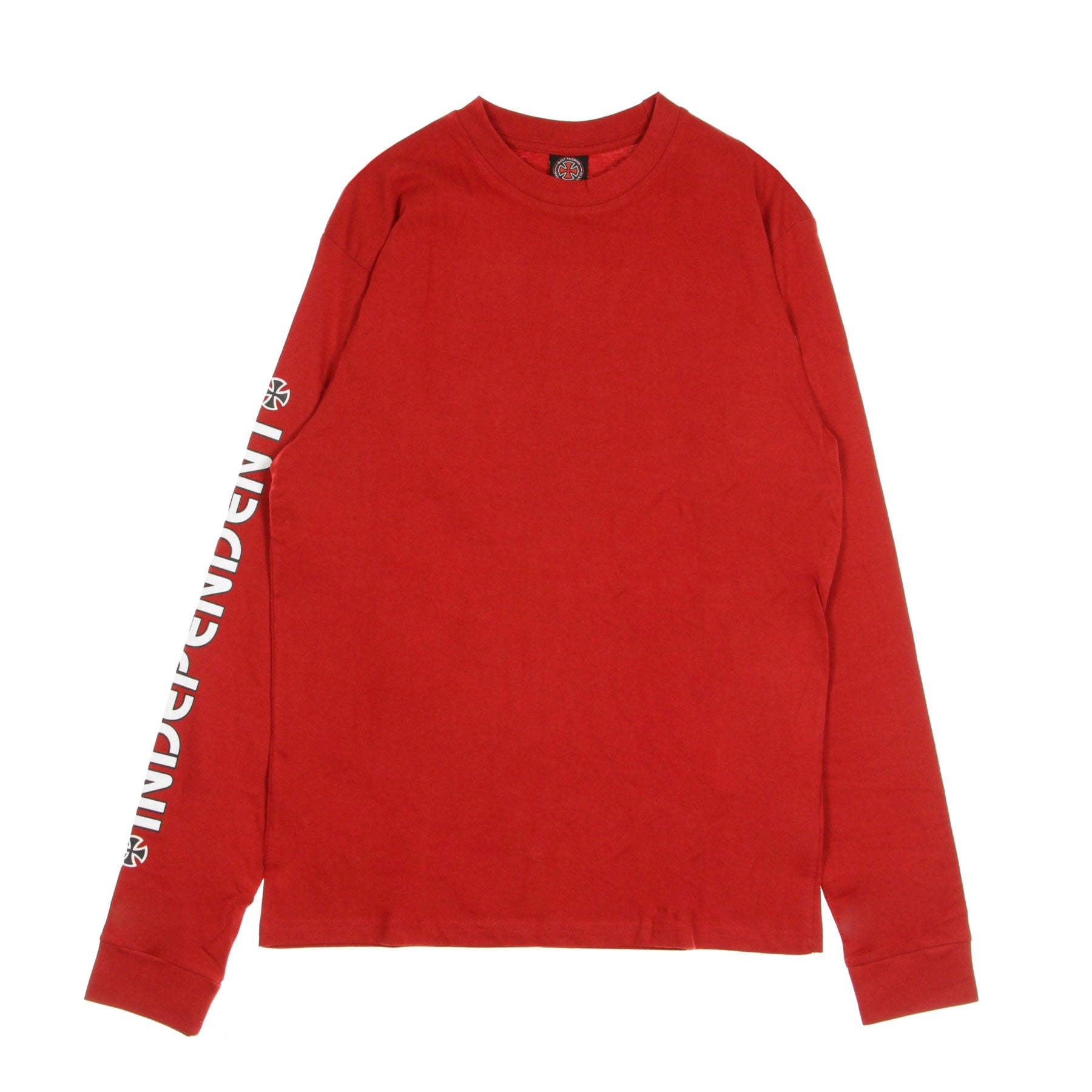 Independent, Maglietta Manica Lunga Uomo Bar Cross L/s, Cardinal Red