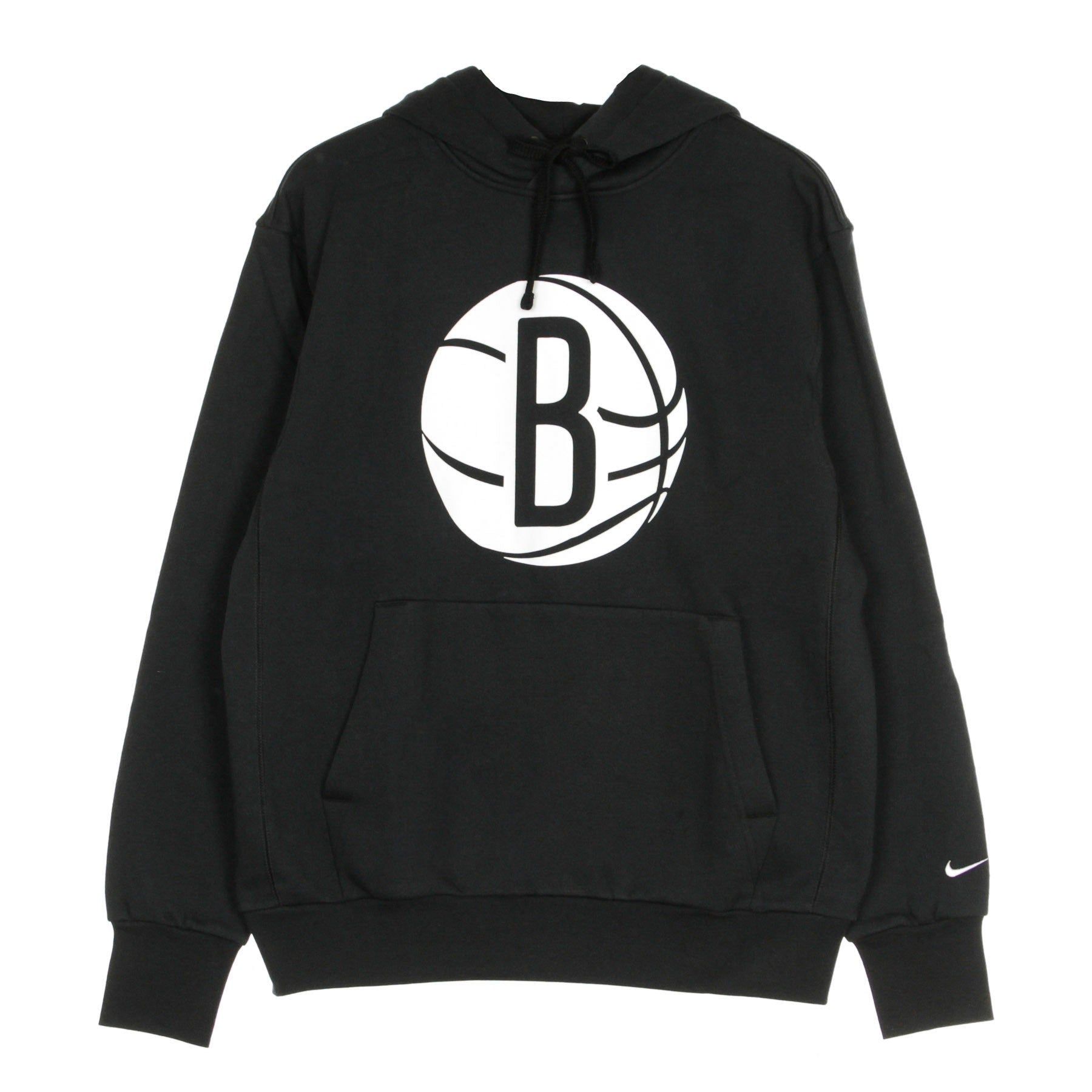 Nike Nba, Felpa Cappuccio Uomo Nba Po Fleece Logo Essential Bronet, Black/white