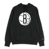 Nike Nba, Felpa Cappuccio Uomo Nba Po Fleece Logo Essential Bronet, Black/white