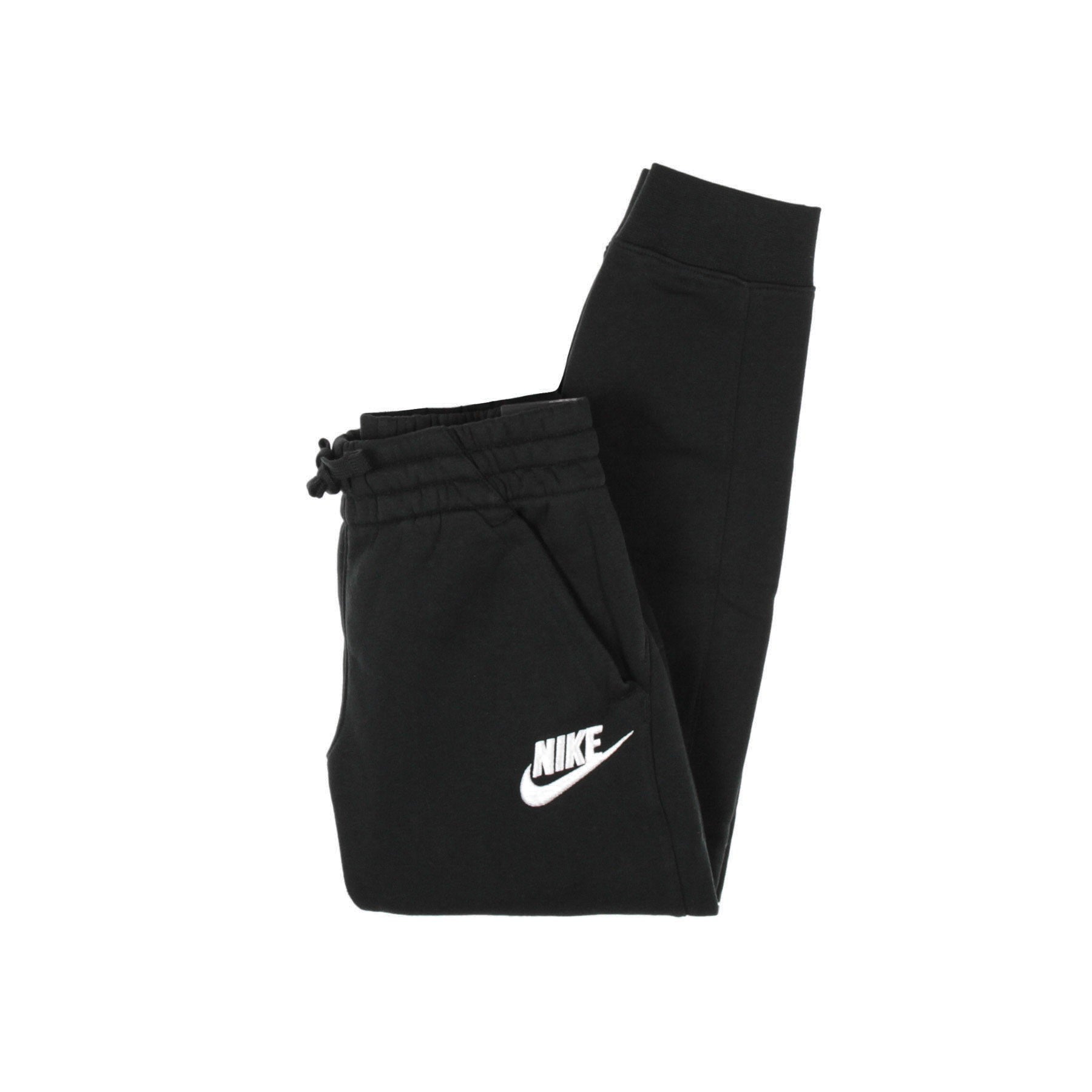 Nike, Pantalone Tuta Felpato Ragazzo Club Jogger Pant, Black/black/white
