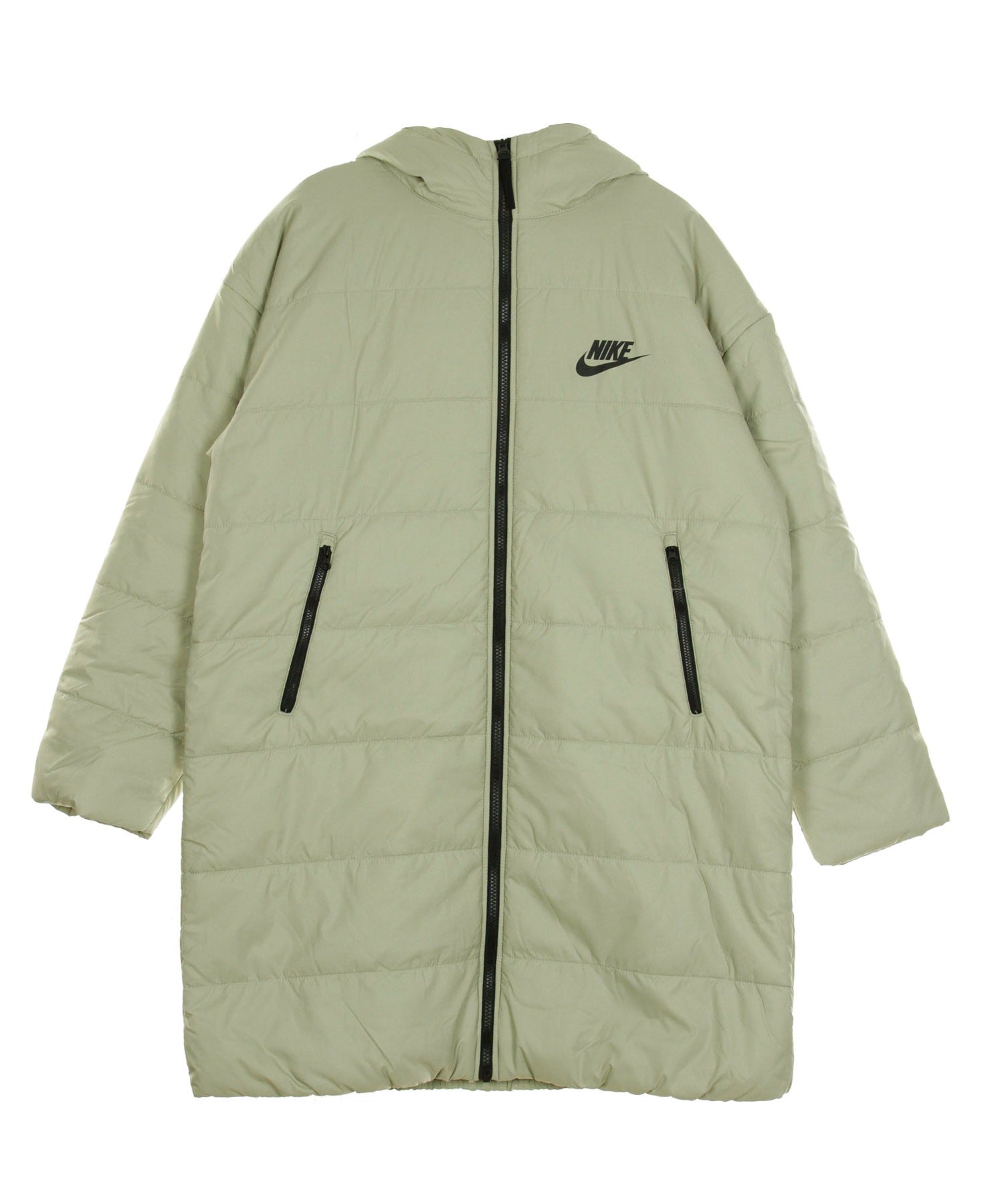 Nike, Piumino Lungo Donna Sportswear Core Parka, Stone/white/black