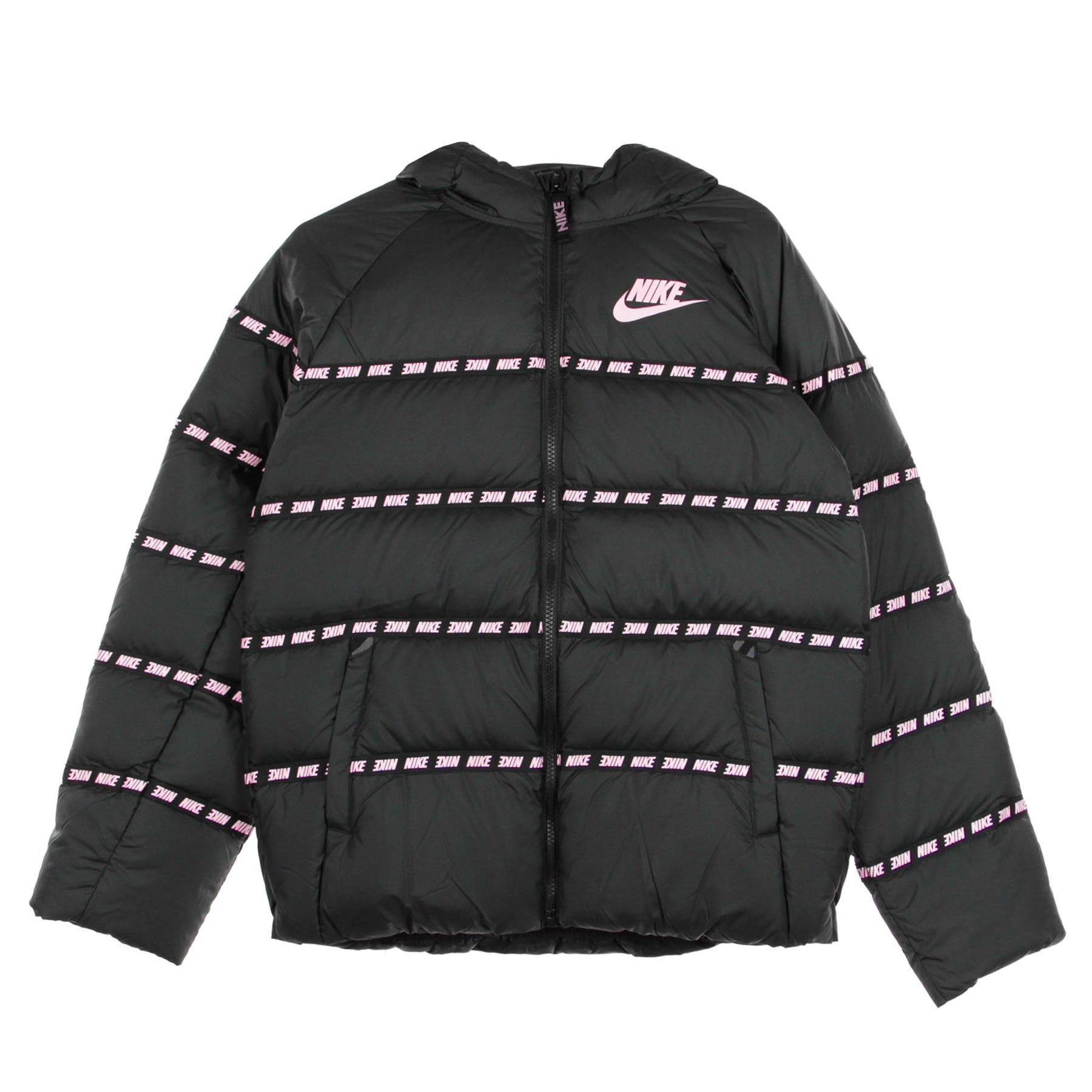 Nike, Piumino Ragazzo Sportswear Down Jacket, Black/lt Arctic Pink