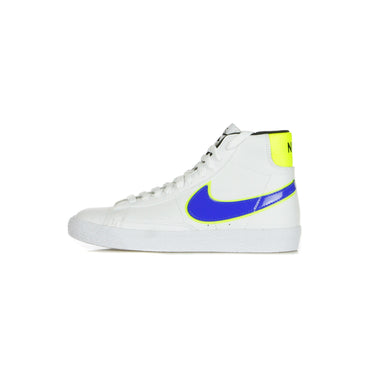 Nike, Scarpa Alta Ragazzo Blazer Mid (gs), White/racer Blue/volt