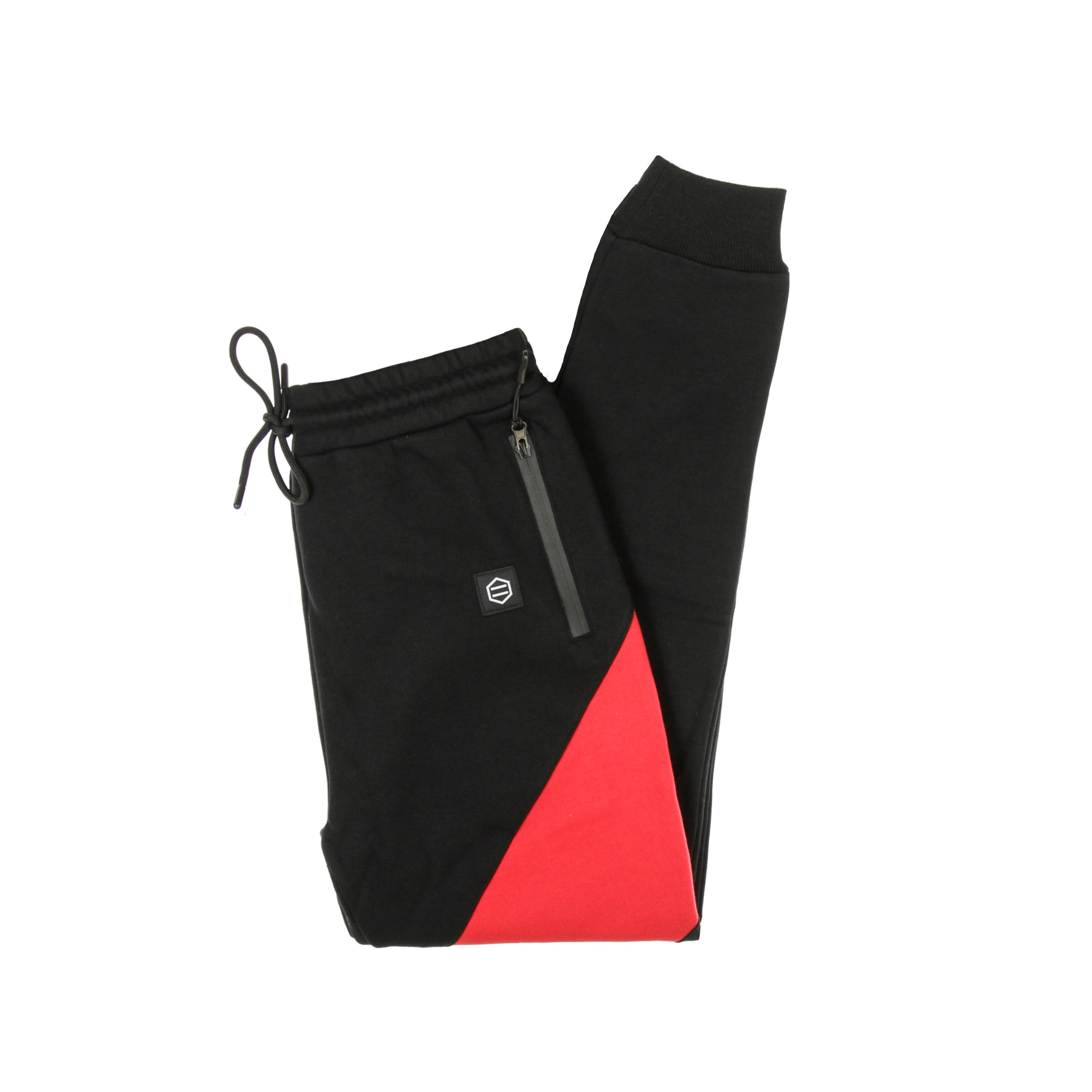 Dolly Noire, Pantalone Tuta Felpato Uomo Victorious, Black/red