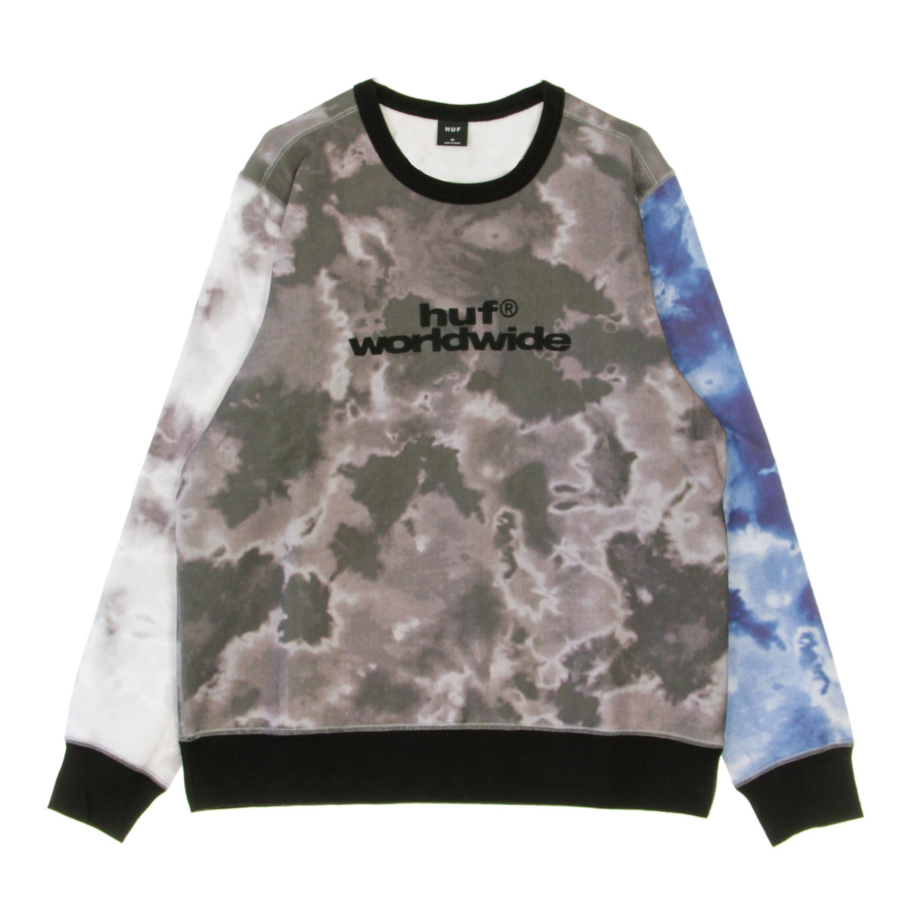 Huf, Felpa Girocollo Uomo Euphoria Crewneck, Black