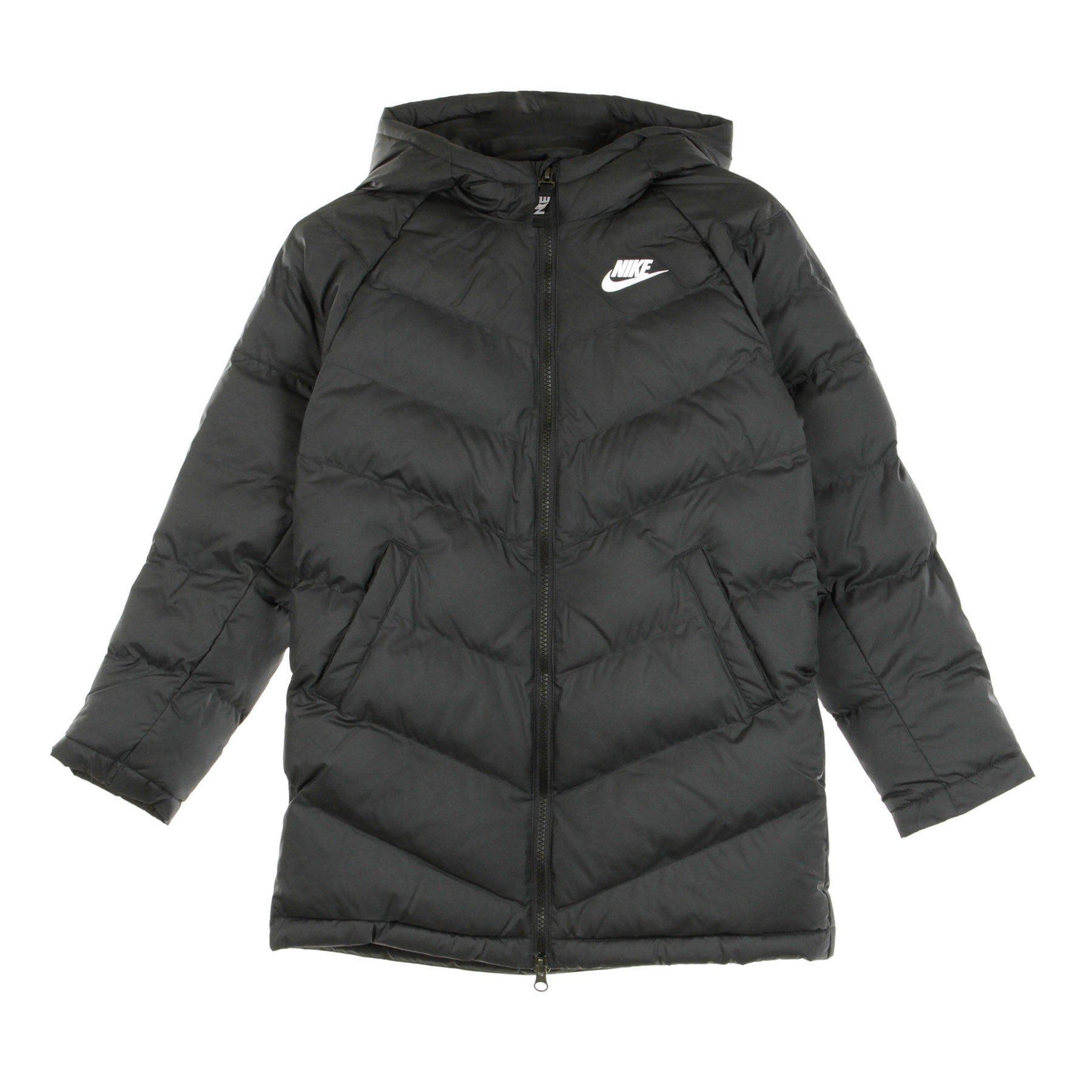 Long Down Jacket Child Sportswear Fill Long Jacket Black/black/black/white