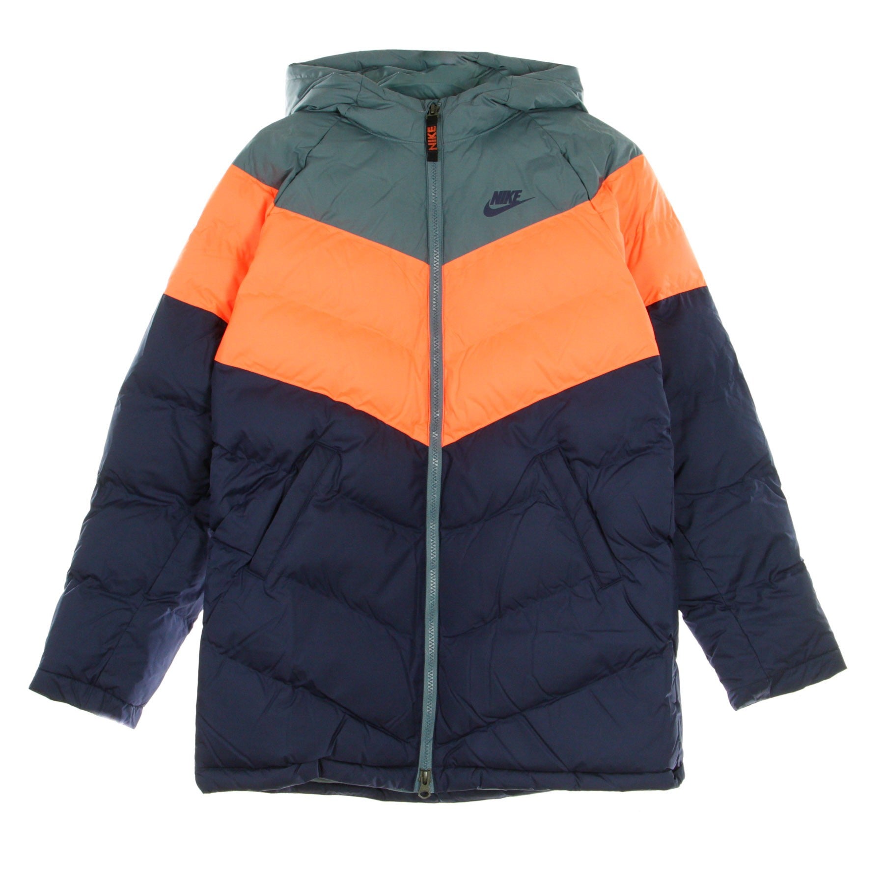 Long Down Jacket Child Sportswear Fill Long Jacket Ozone Blue/hyper Crimson/midnight Navy