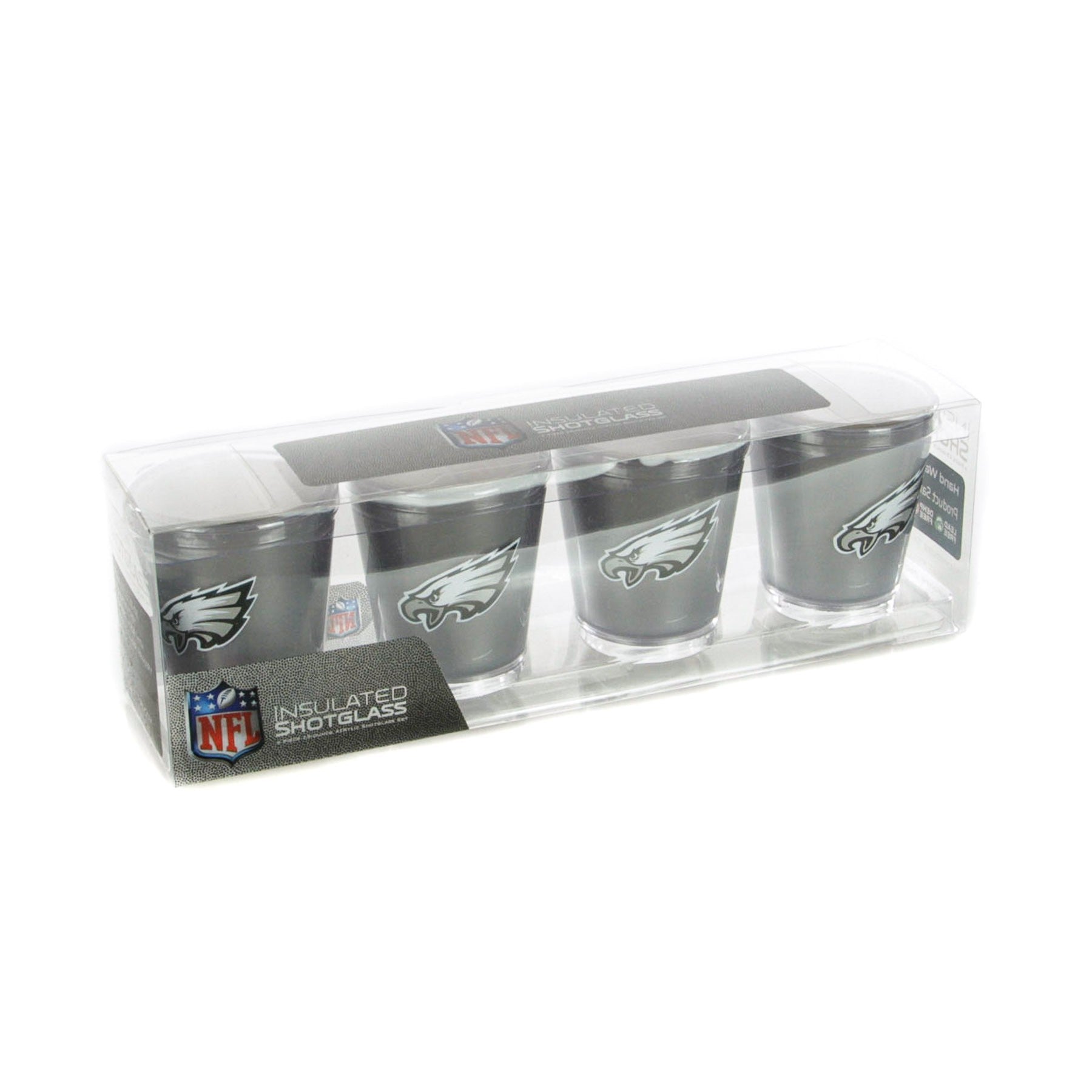 Duck House, Bicchiere Uomo Nfl 4 Shot Glasses Set Phieag, Original Team Colors