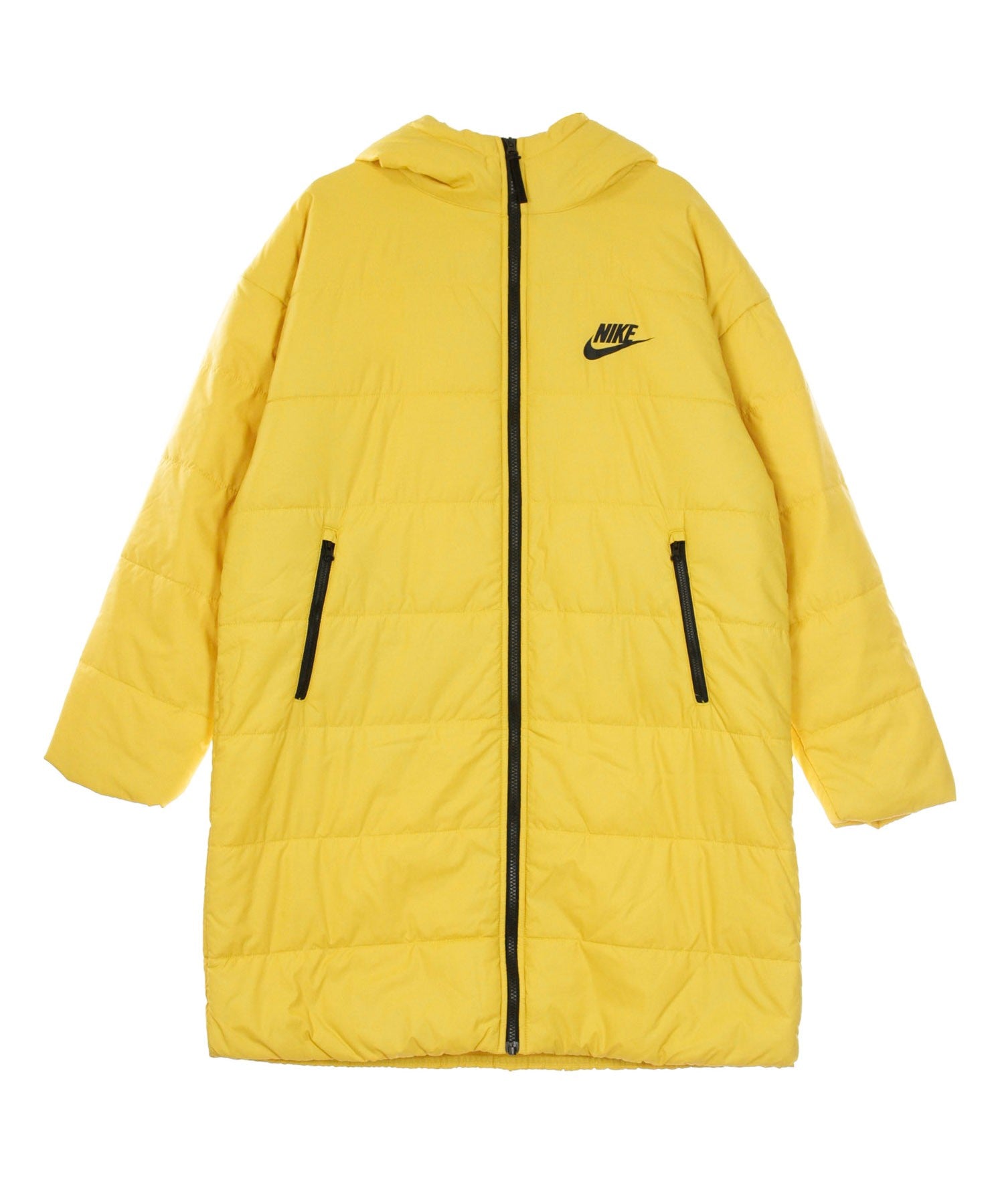 Nike, Piumino Lungo Donna Sportswear Core Parka, Solar Flare/white/black
