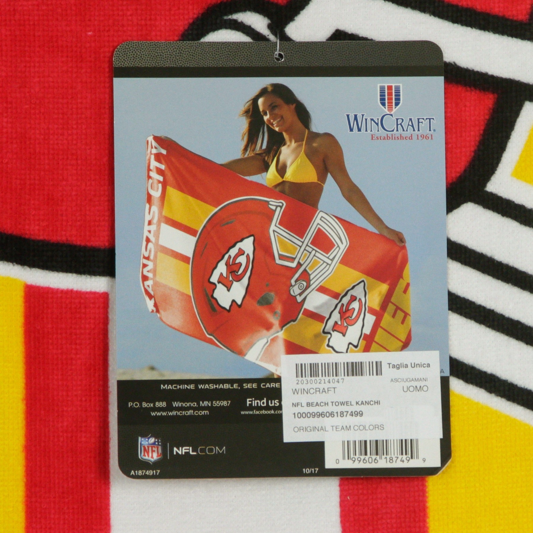Wincraft, Asciugamano Uomo Nfl Beach Towel Kanchi, 