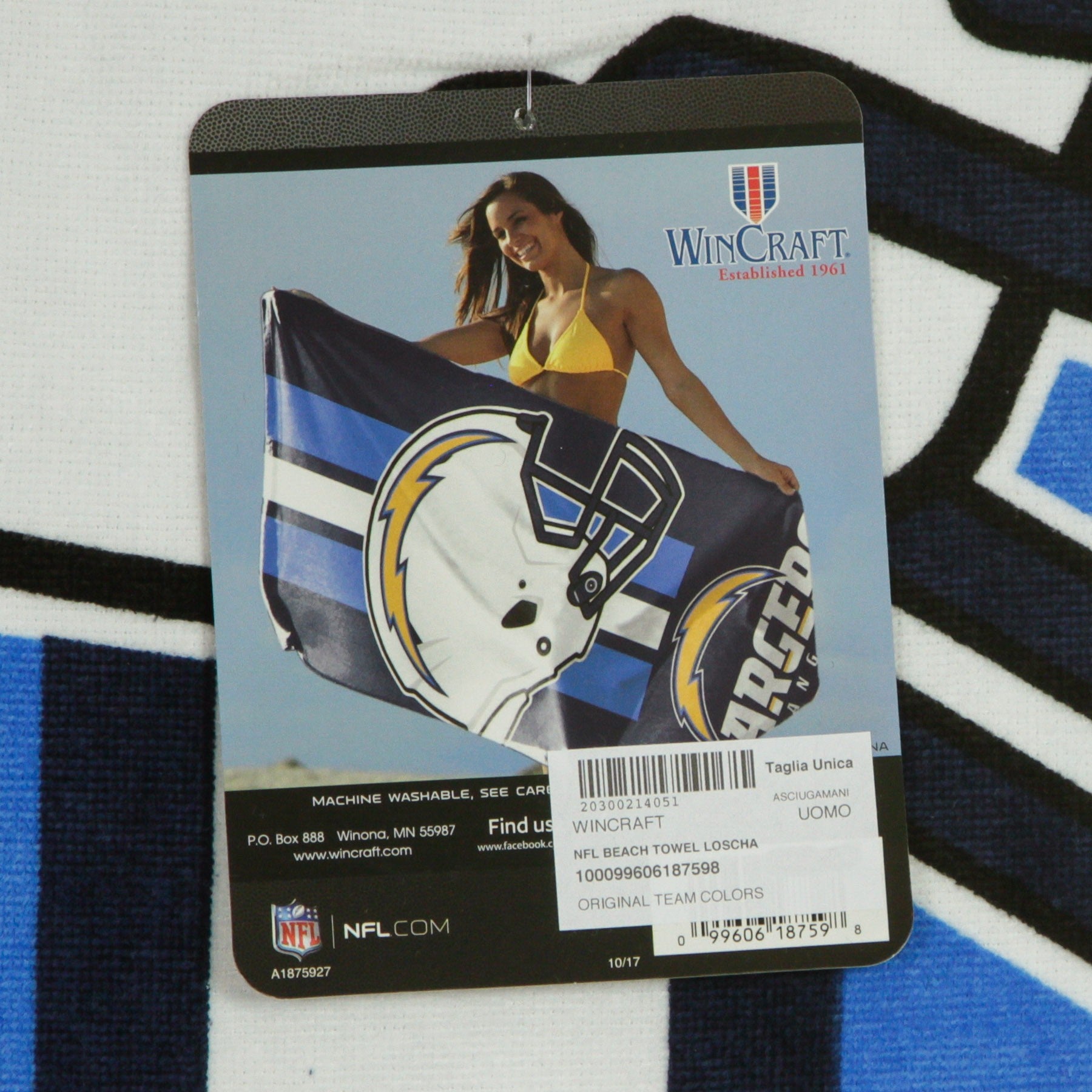 Wincraft, Asciugamano Uomo Nfl Beach Towel Loscha, 