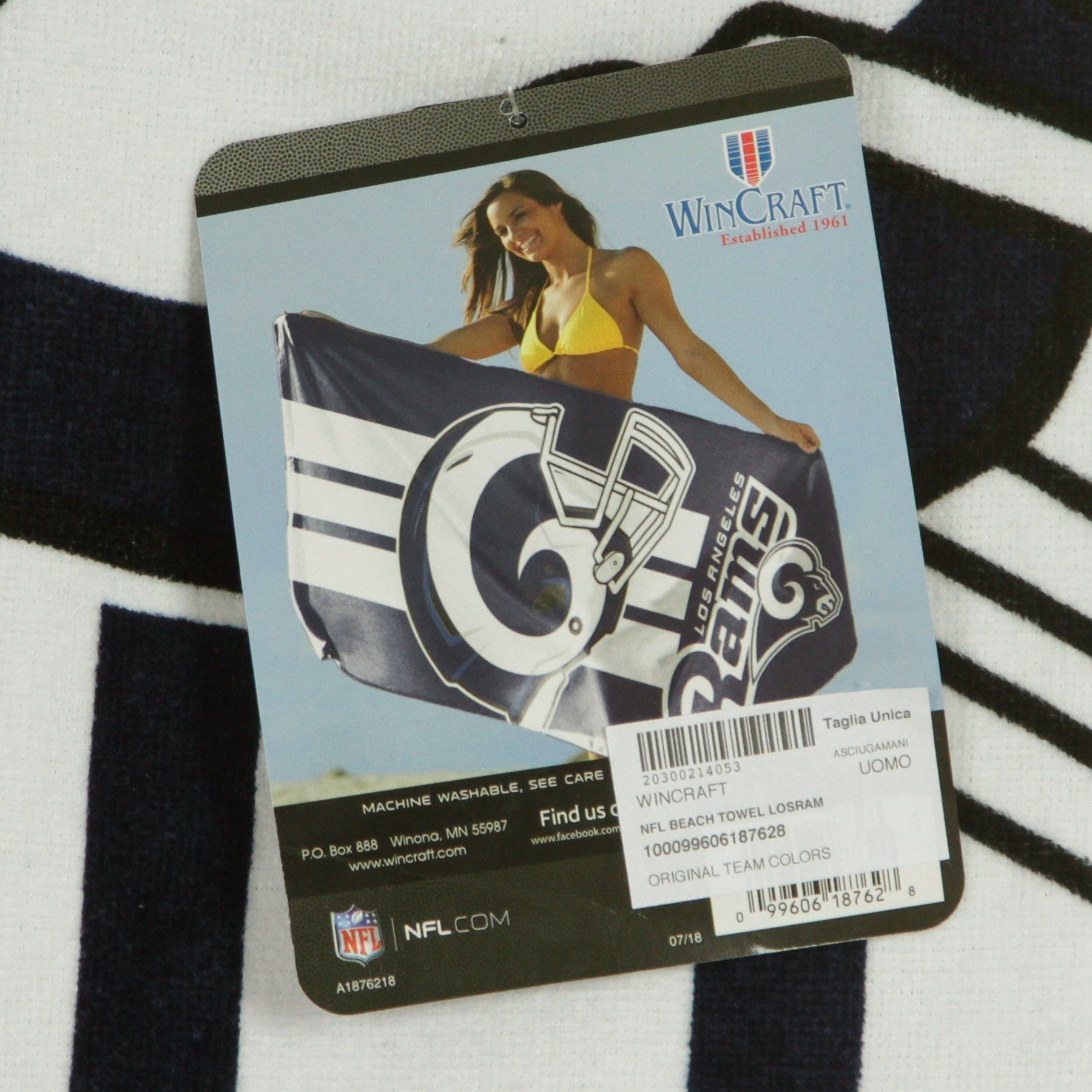 Wincraft, Asciugamano Uomo Nfl Beach Towel Losram, 