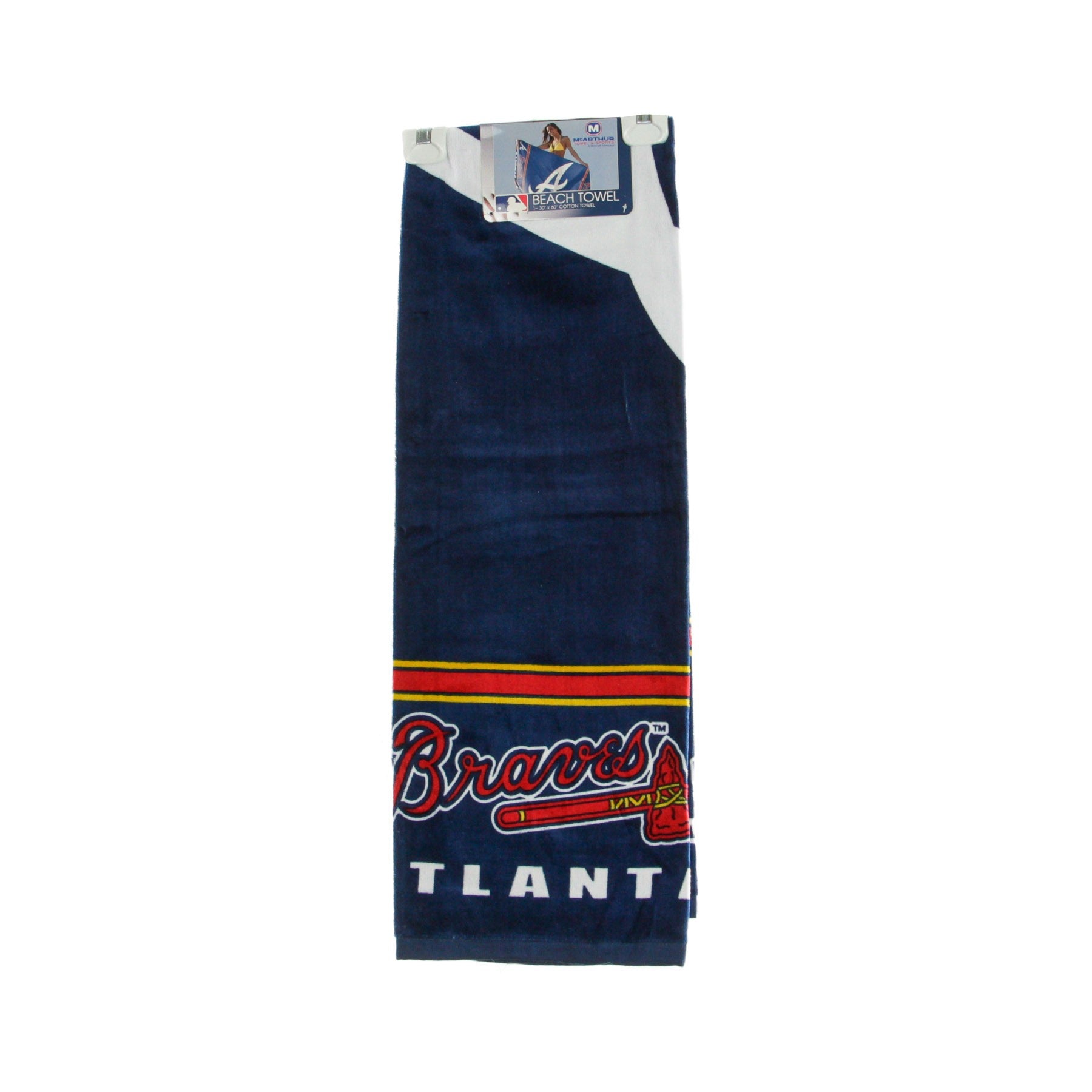 Wincraft, Asciugamano Uomo Mlb Beach Towel Atlbra, Original Team Colors