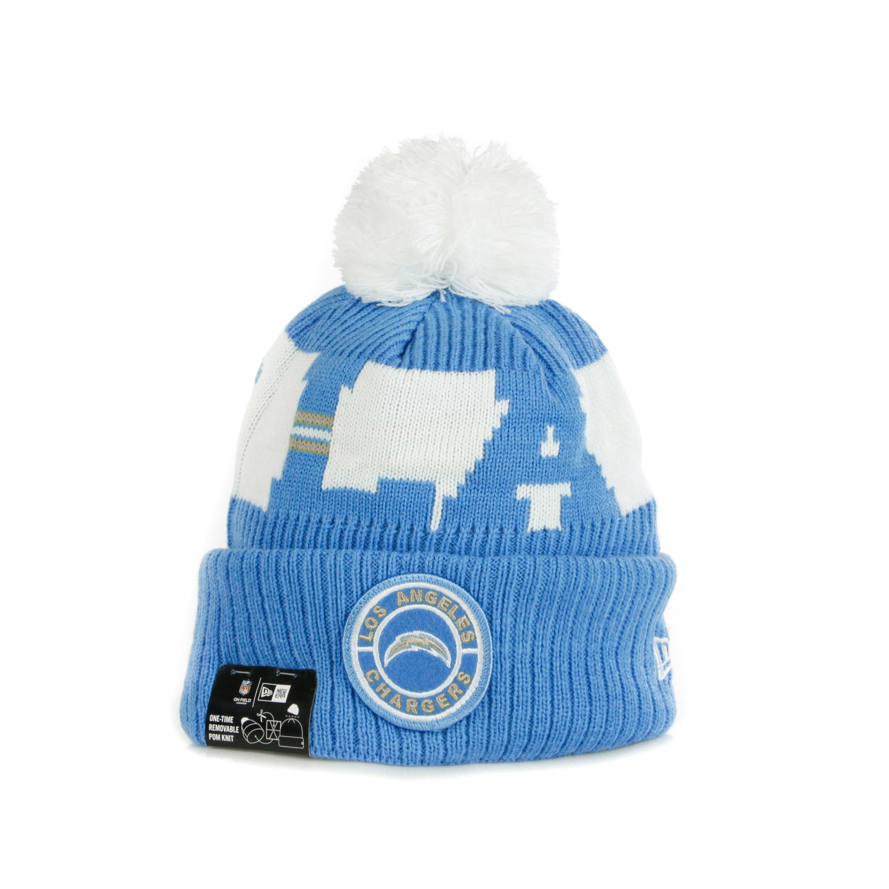 New Era, Cappello Pom Pom Uomo Nfl 20 On Field Sport Knit Loscha, Original Team Colors