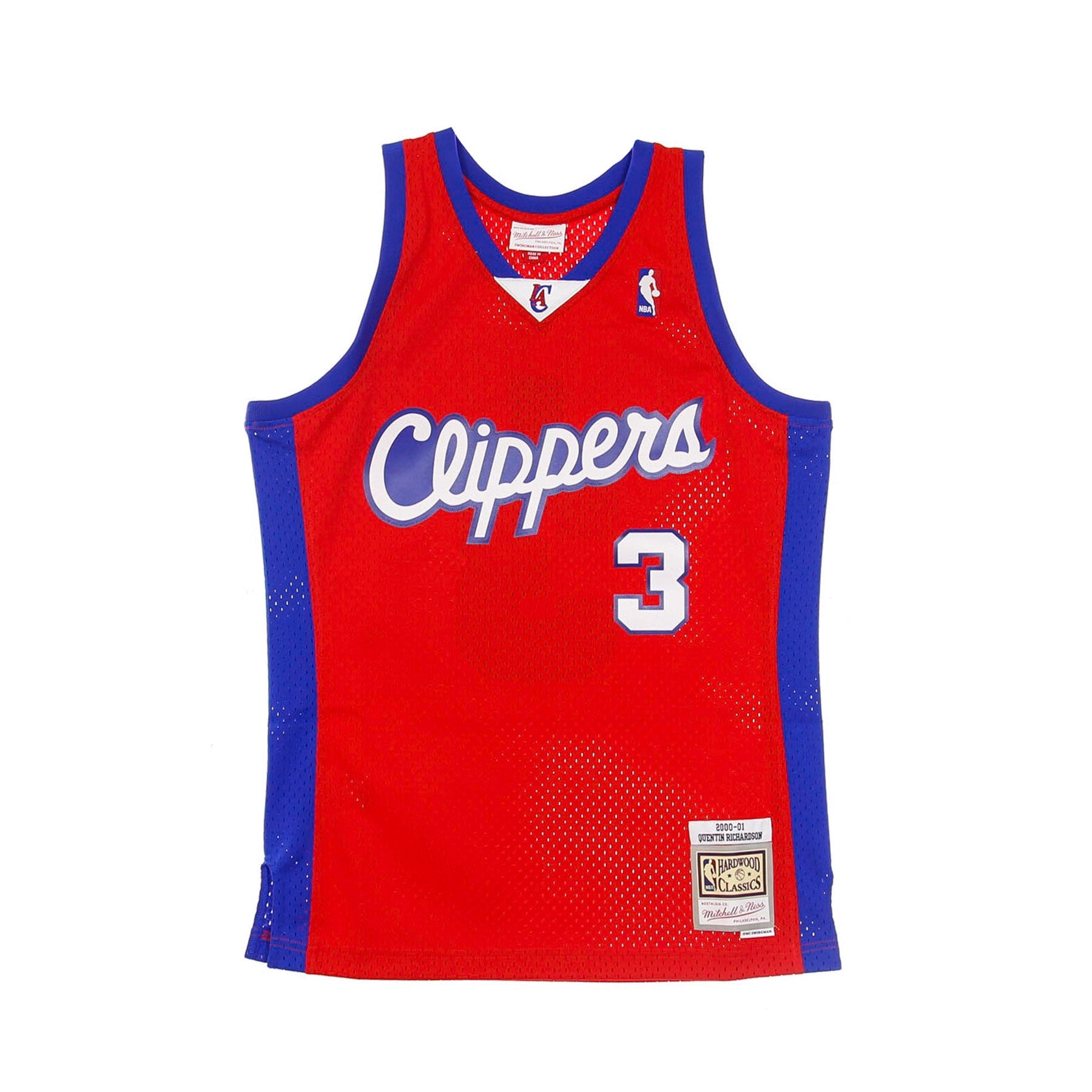 Mitchell & Ness, Canotta Basket Uomo Nba Swingman Jersey Hardwood Classics No.3 Quentin Richardson 2000-01 Loscli Road, Original Team Colors
