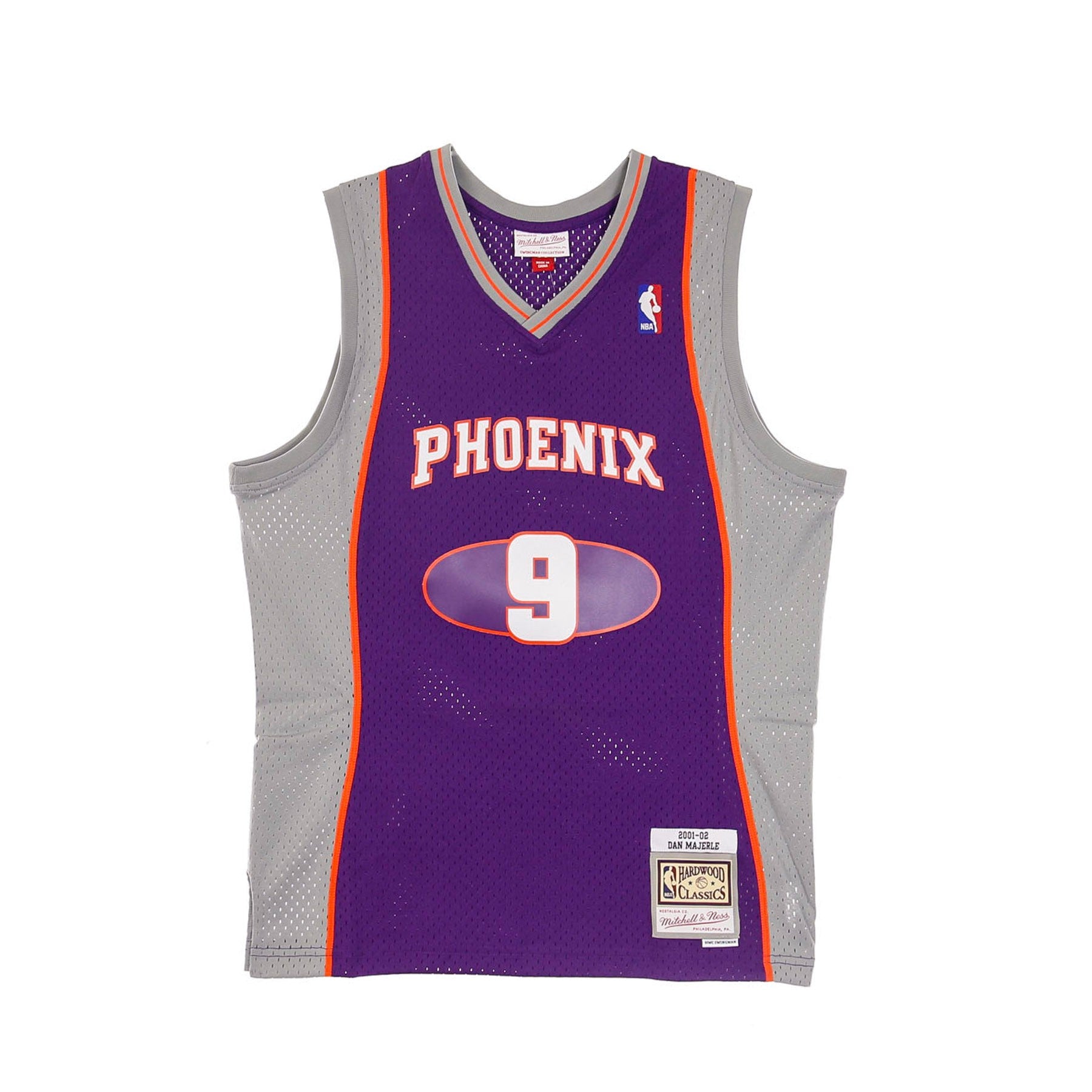 Mitchell & Ness, Canotta Basket Uomo Nba Swingman Jersey Hardwood Classics No.9 Dan Majerle 2001-02 Phosun Road, Original Team Colors