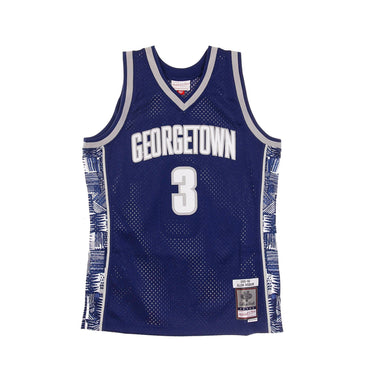 Mitchell & Ness, Canotta Basket Uomo Ncaa Swingman Jersey No.3 Allen Iverson 1995-96 Geohoy Road, Original Team Colors