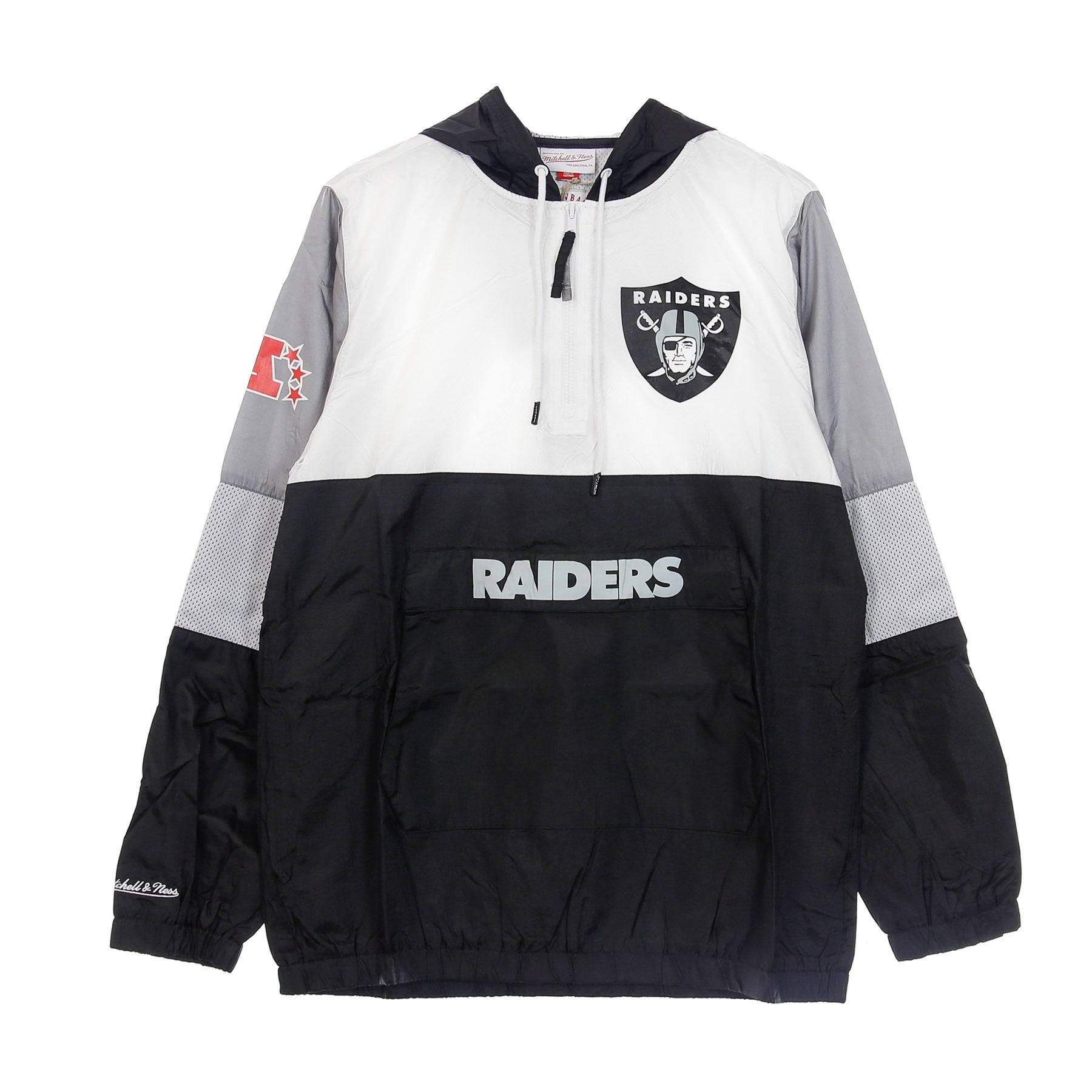 Mitchell & Ness, Giacca A Vento Infilabile Uomo Nfl Surprise Win Windbreaker Oakrai, Original Team Colors