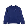 Nike, Felpa Cappuccio Bambino B Sportswear Club Pullover Hoodie, Midnight Navy/white