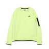 Nike, Felpa Leggera Girocollo Uomo Sportswear Tech Fleece, Lt Liquid Lime/black