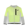 Nike, Felpa Leggera Cappuccio Zip Bambino B Sportswear Tech Fleece Full-zip Woven Hoodie Mix, Lt Liquid Lime/photon Dust/black