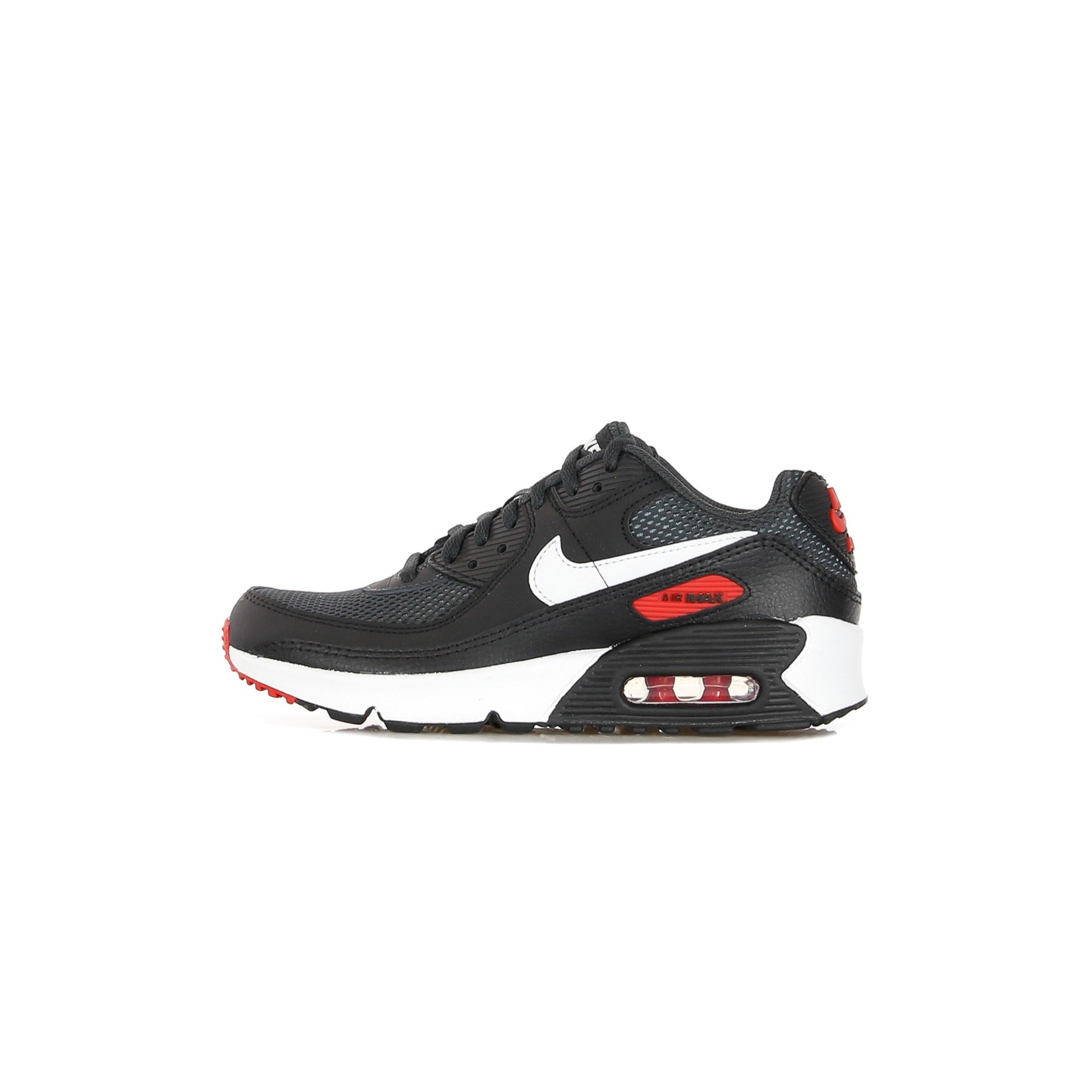 Nike, Scarpa Bassa Ragazzo Air Max 90 (gs), Dk Smoke Grey/white/black/university Red
