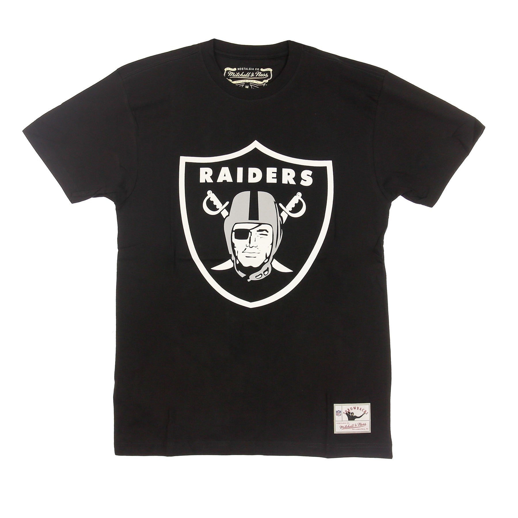 Mitchell & Ness, Maglietta Uomo Nfl Team Logo Name & Number Tee No.34 Bo Jackson Losrai, Original Team Colors