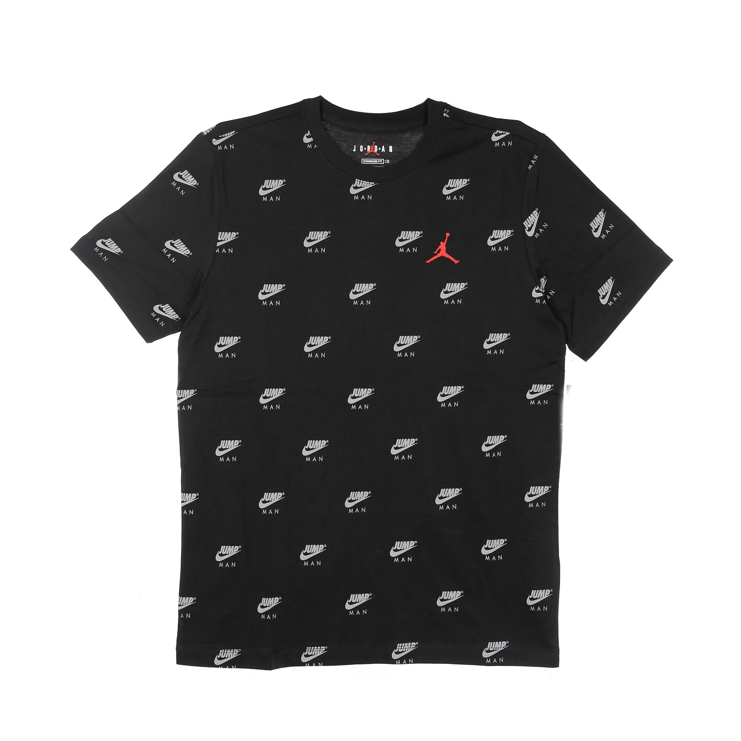 Jordan, Maglietta Uomo Jumpman Printed Crew Tee, Gym Red/black/white